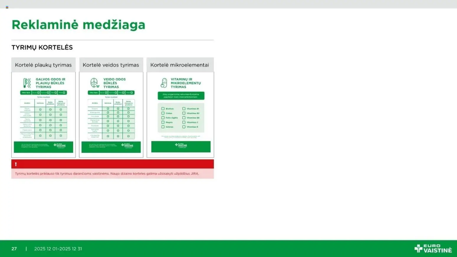 EUROVAISTINĖ akcijos nuo 01.12.2025 | Puslapis: 27