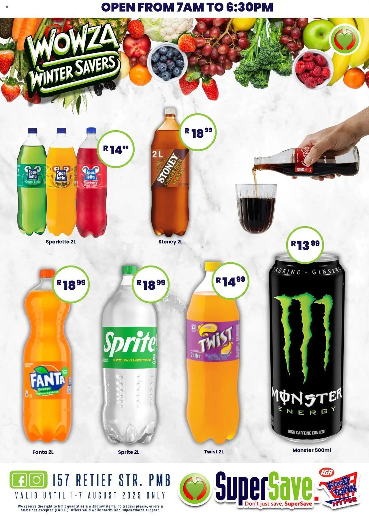 Super Save Specials │ valid from 08.08.2025 | Page: 18 | Products: Beer, Fanta, Sprite, Stoney
