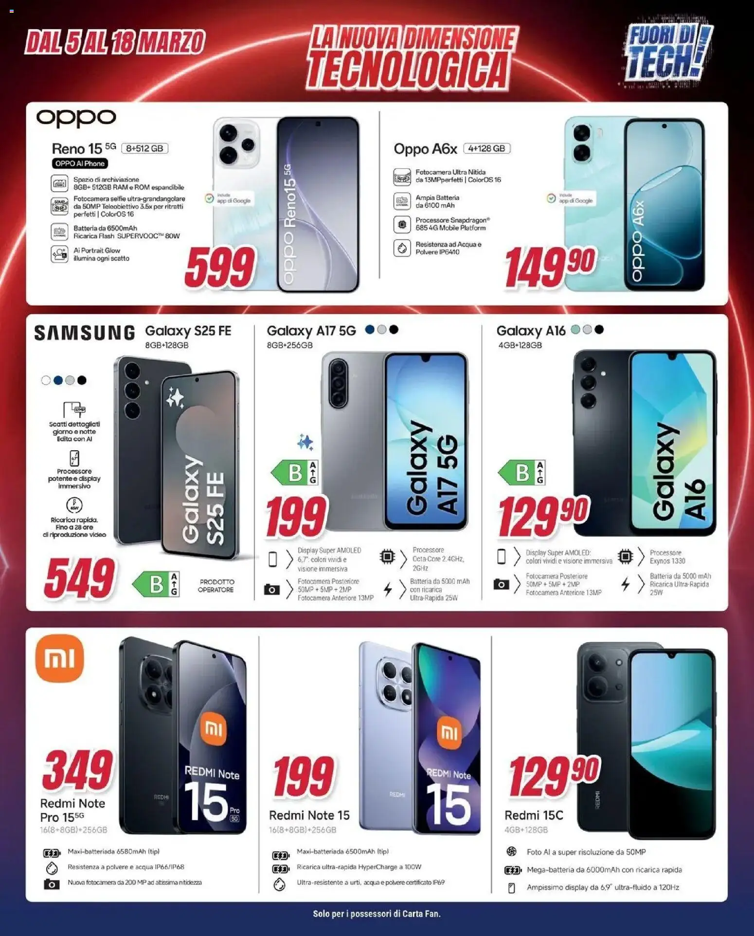 Volantino Trony del 04.03.2026 | Pagina: 34 | Prodotti: Samsung Galaxy, Video, Batteria, Samsung