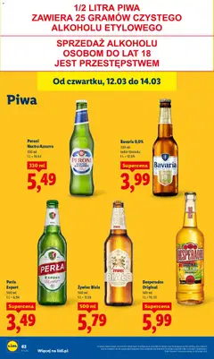 Pogląd oferty "Lidl gazetka" - ważna od 12.03.2026 | Strona: 64 | Produkty: Piwo