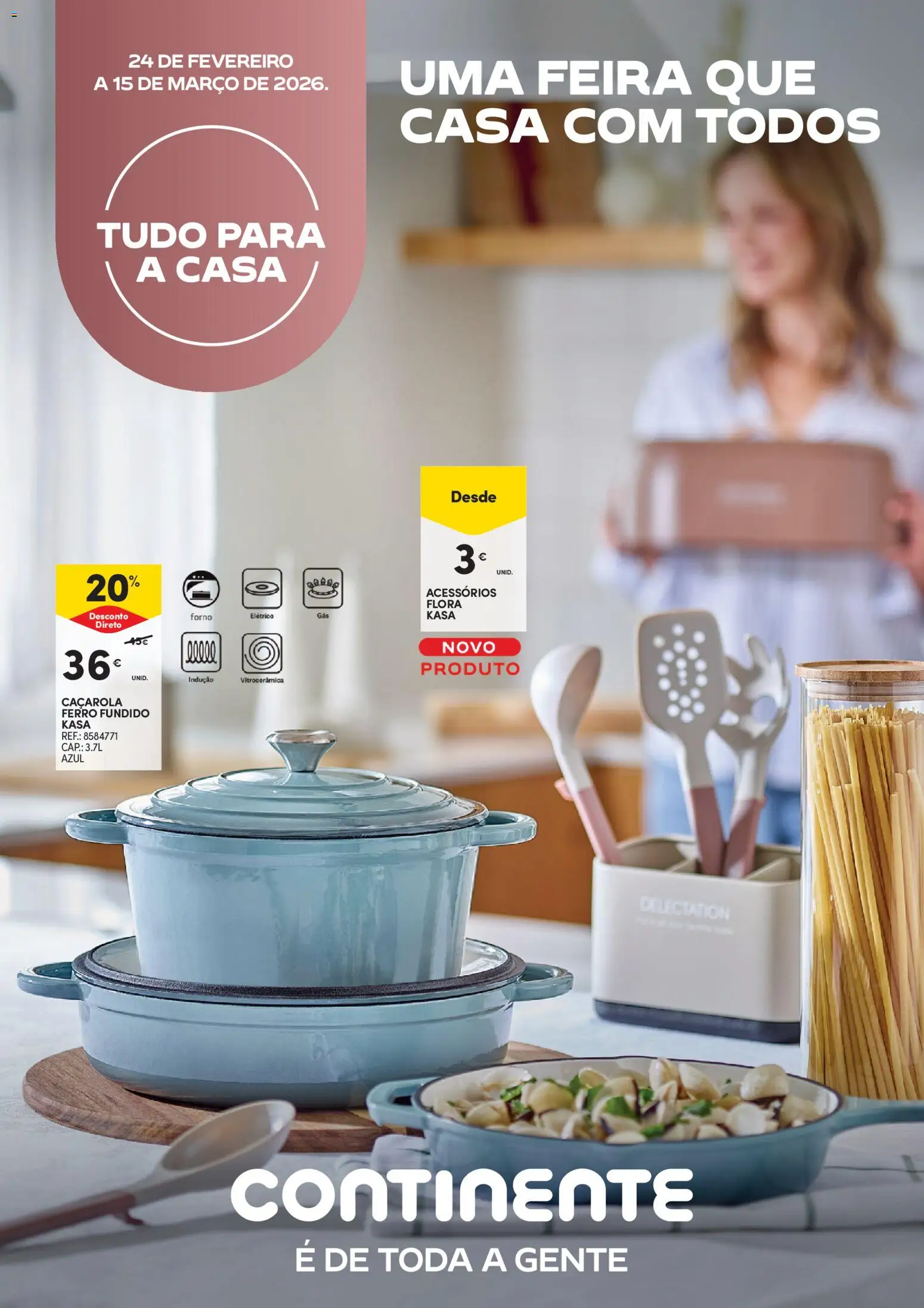 Continente - Tudo para a Casa │ válido de 24.02.2026 | Página: 1 | Produtos: Forno, Ferro, Forno elétrico