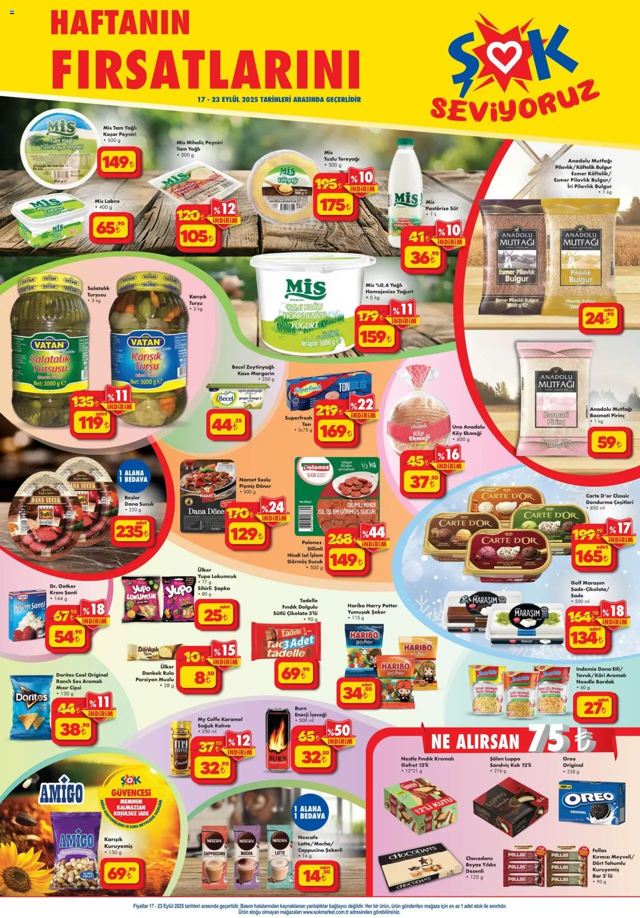 Şok Market Katalog - 17.09.2025 tarihinden itibaren geçerlidir | Sayfa: 1 | Ürünler: Tereyağı, Salatalık, Zselatin, Bağlayıcı