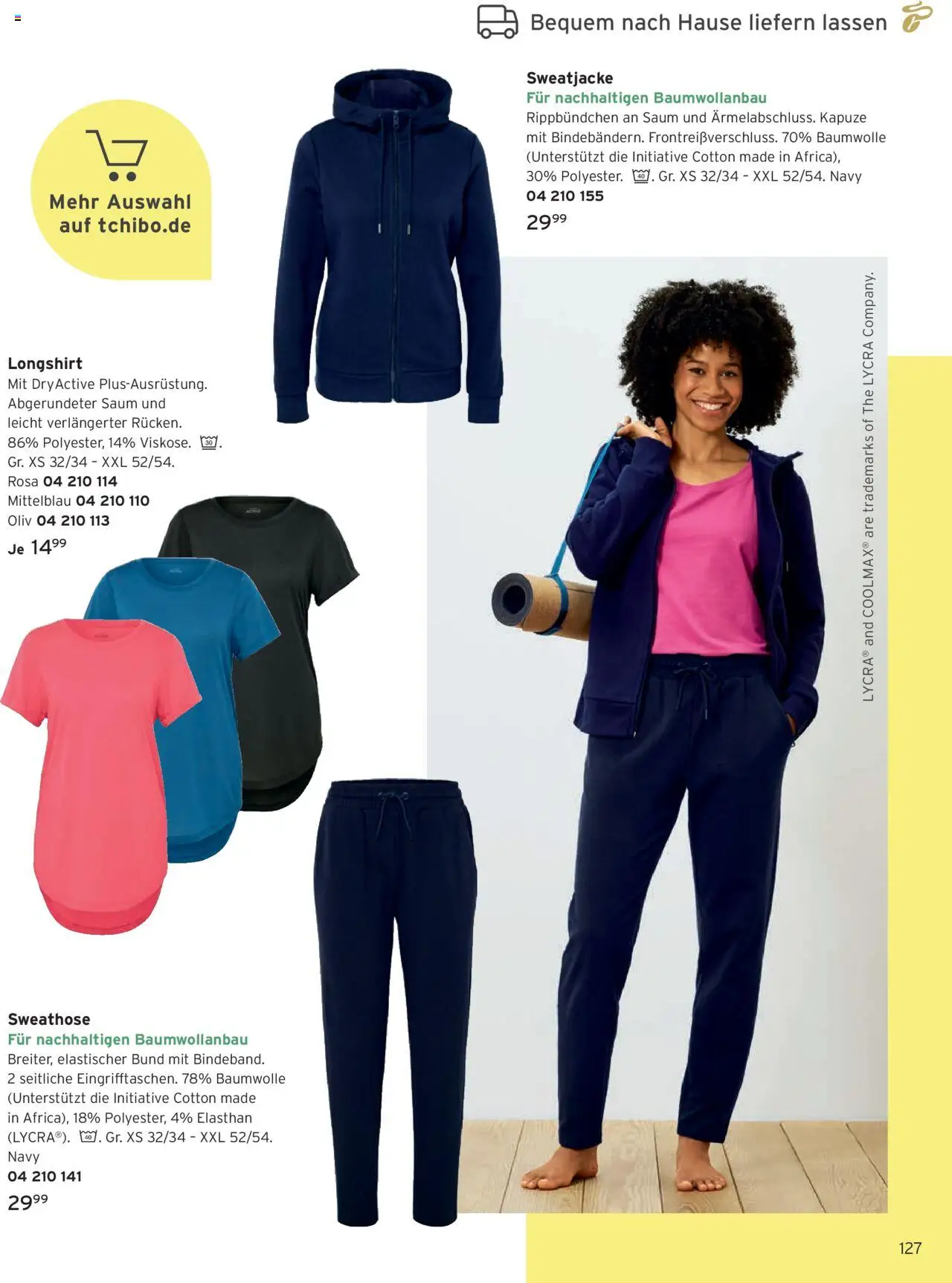 Angebote Tchibo – gültig ab 01.10.2025 | Seite: 127 | Produkte: Sweathose, Sweatjacke