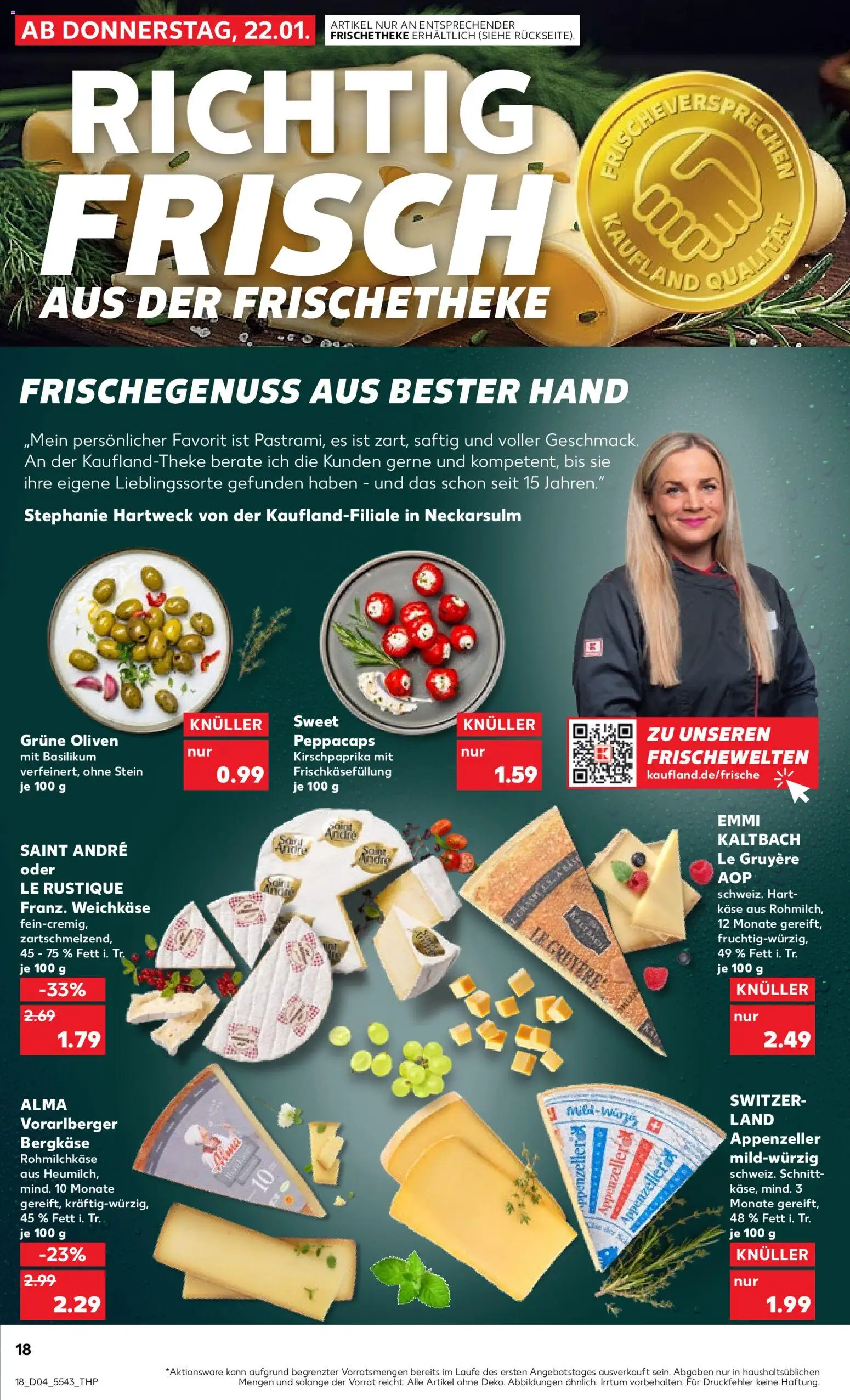Kaufland prospekt Köln	 – gültig ab 22.01.2026 | Seite: 18 | Produkte: Käse