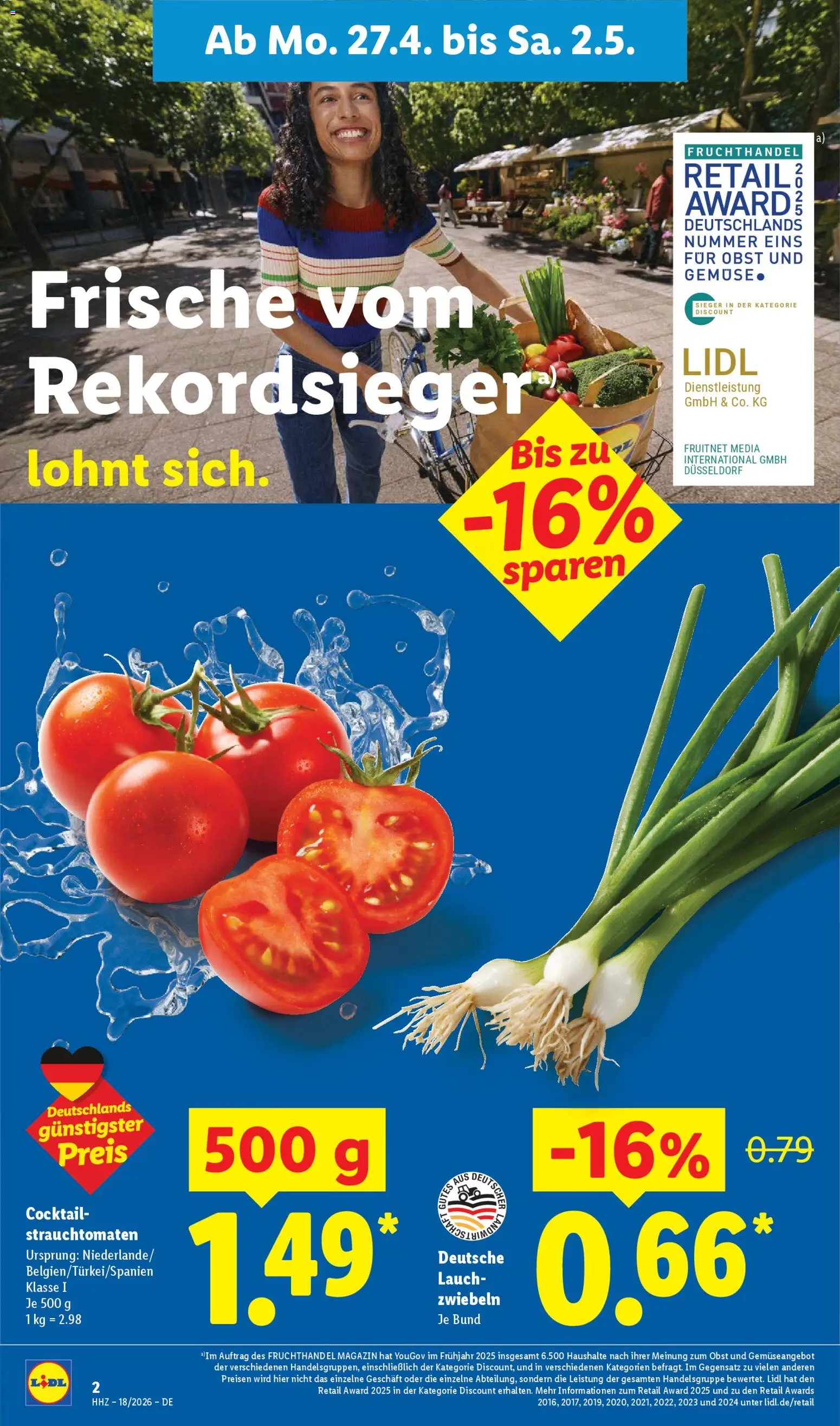 Lidl Prospekt – gültig ab 27.04.2026 | Seite: 4 | Produkte: Zwiebeln, Obst