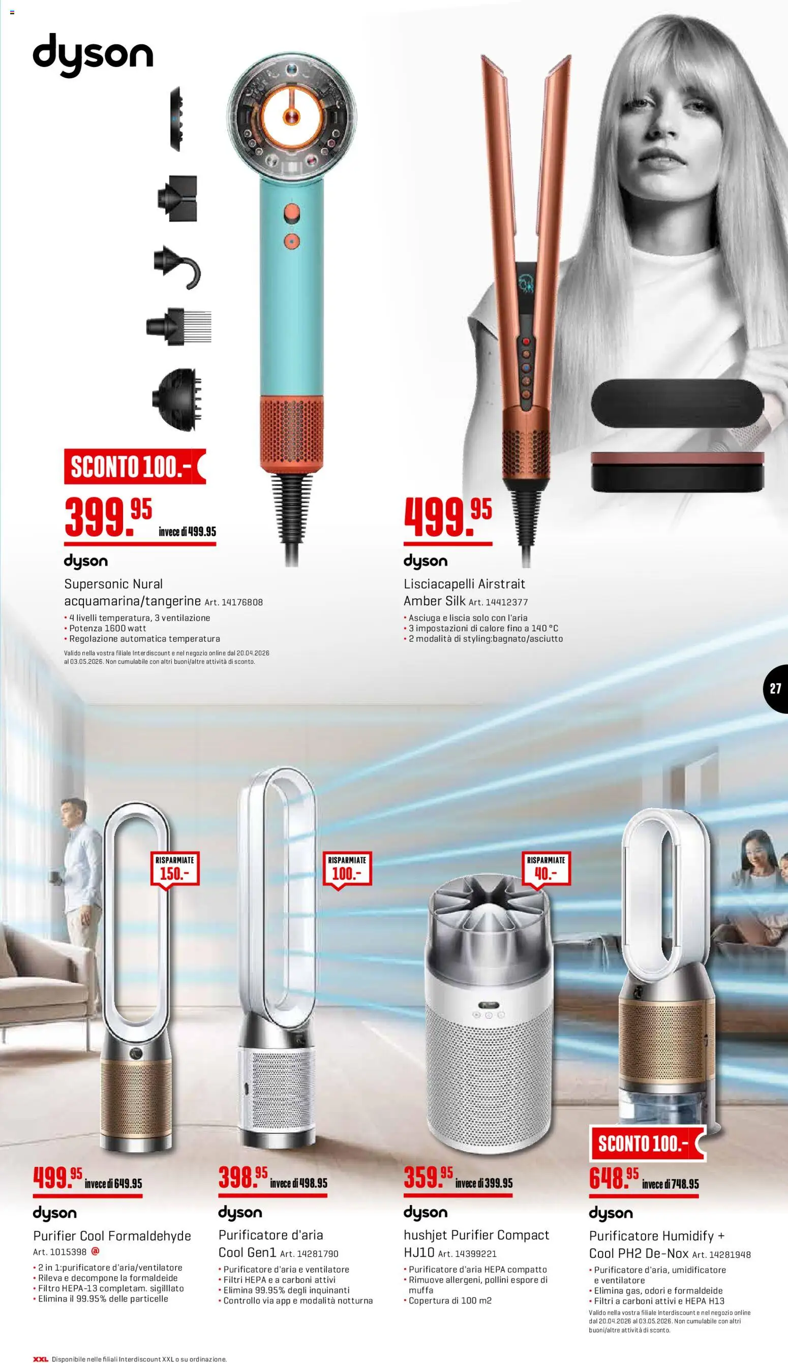 Interdiscount aktionen IT – gültig ab 20.04.2026 | Seite: 27 | Produkte: Dyson