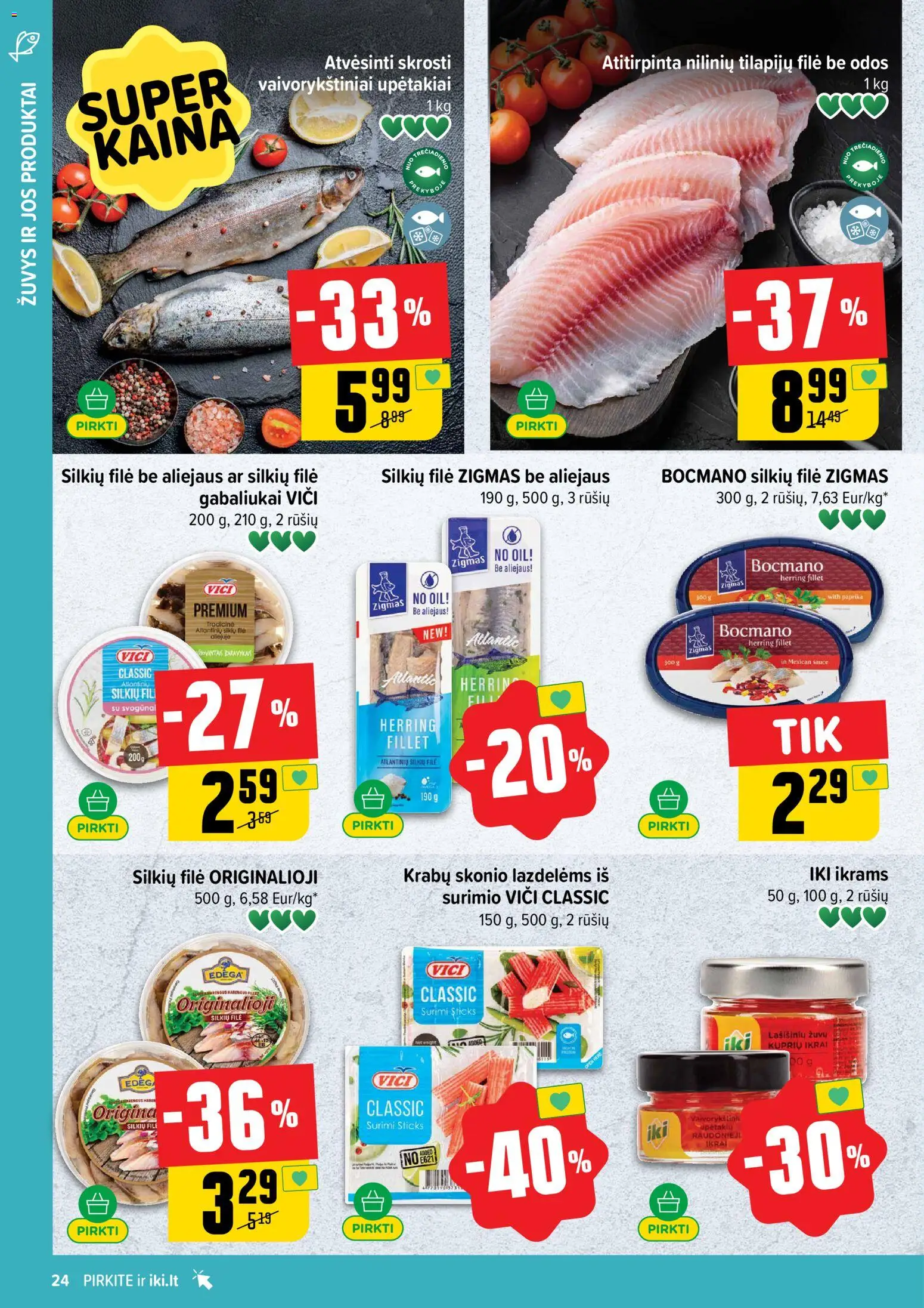 IKI akcijos nuo 16.02.2026 | Puslapis: 24 | Prekių: Paprika, Ikrai