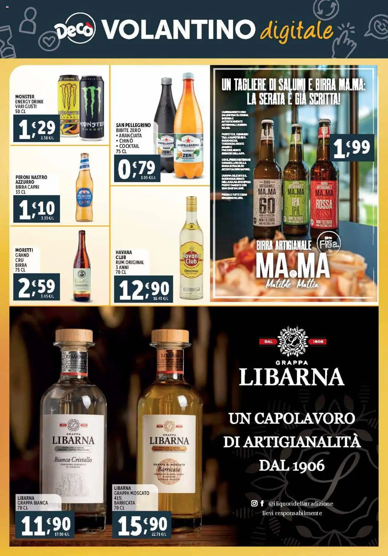 Volantino Decò del 03.10.2025 | Pagina: 32 | Prodotti: Rum, Bibite, Tagliere, Grappa