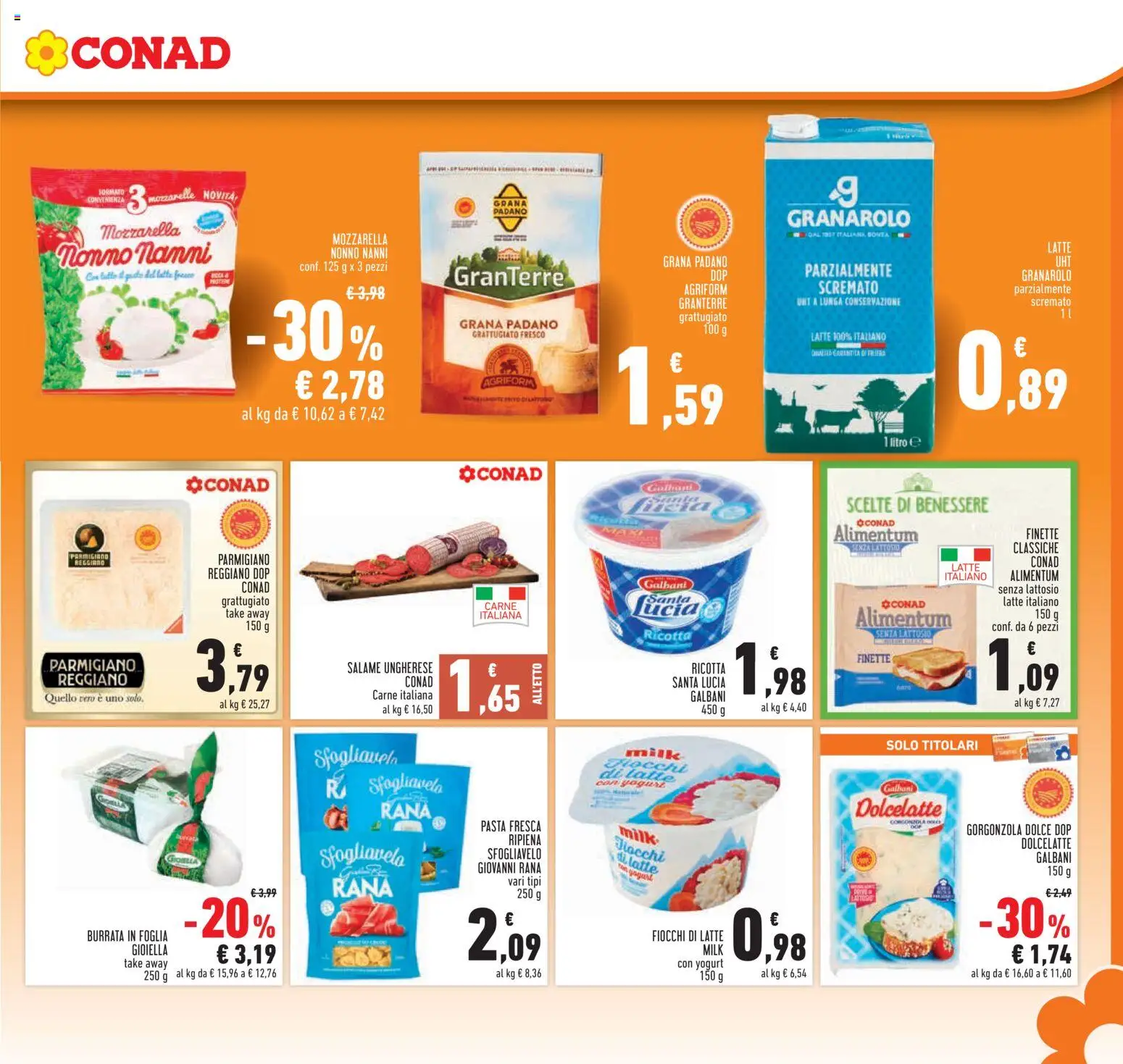 Volantino Conad del 07.01.2026 | Pagina: 11 | Prodotti: Fiocchi di latte, Latte, Crackers, Ricotta