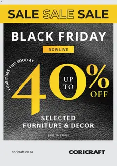 Coricraft specials catalogue – valid from 23.10.2025