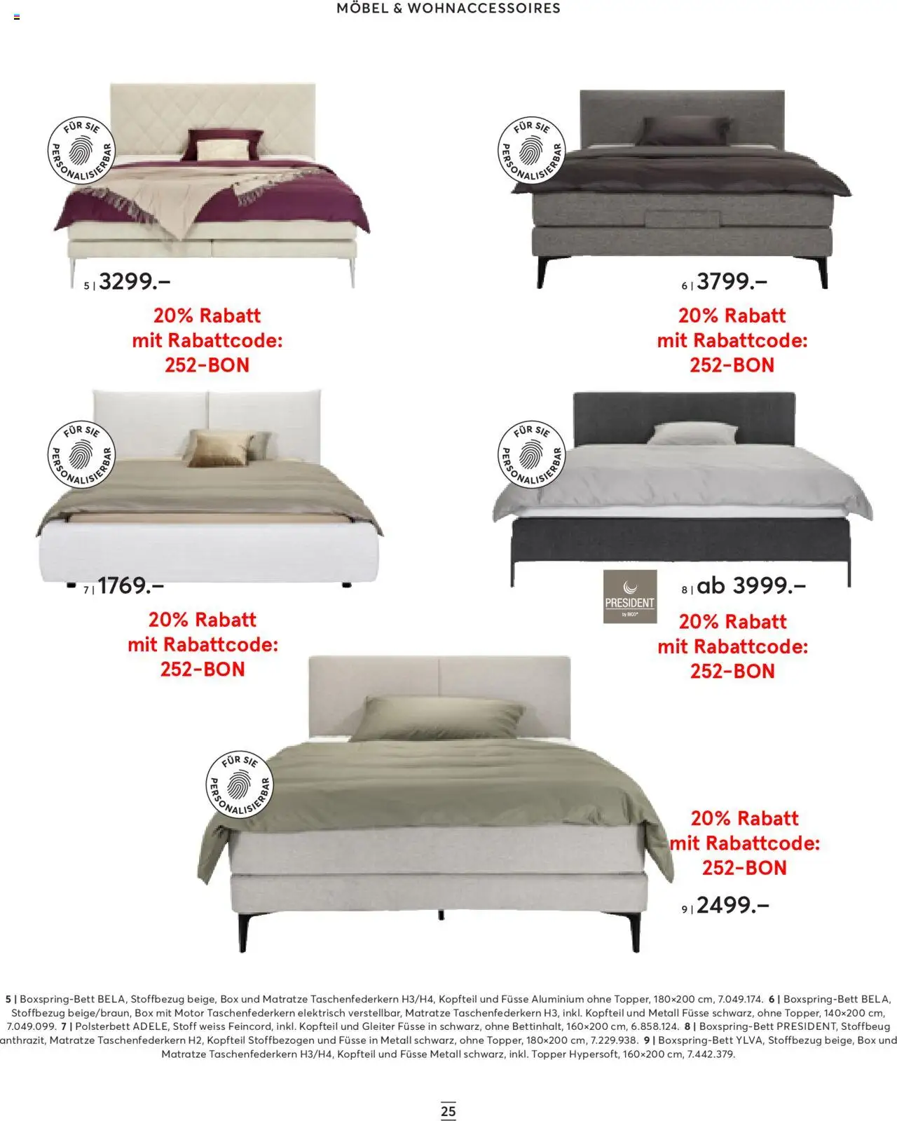 Livique Prospekt – gültig ab 24.09.2025 | Seite: 25 | Produkte: Matratze, Polsterbett, Box, Boxspringbett