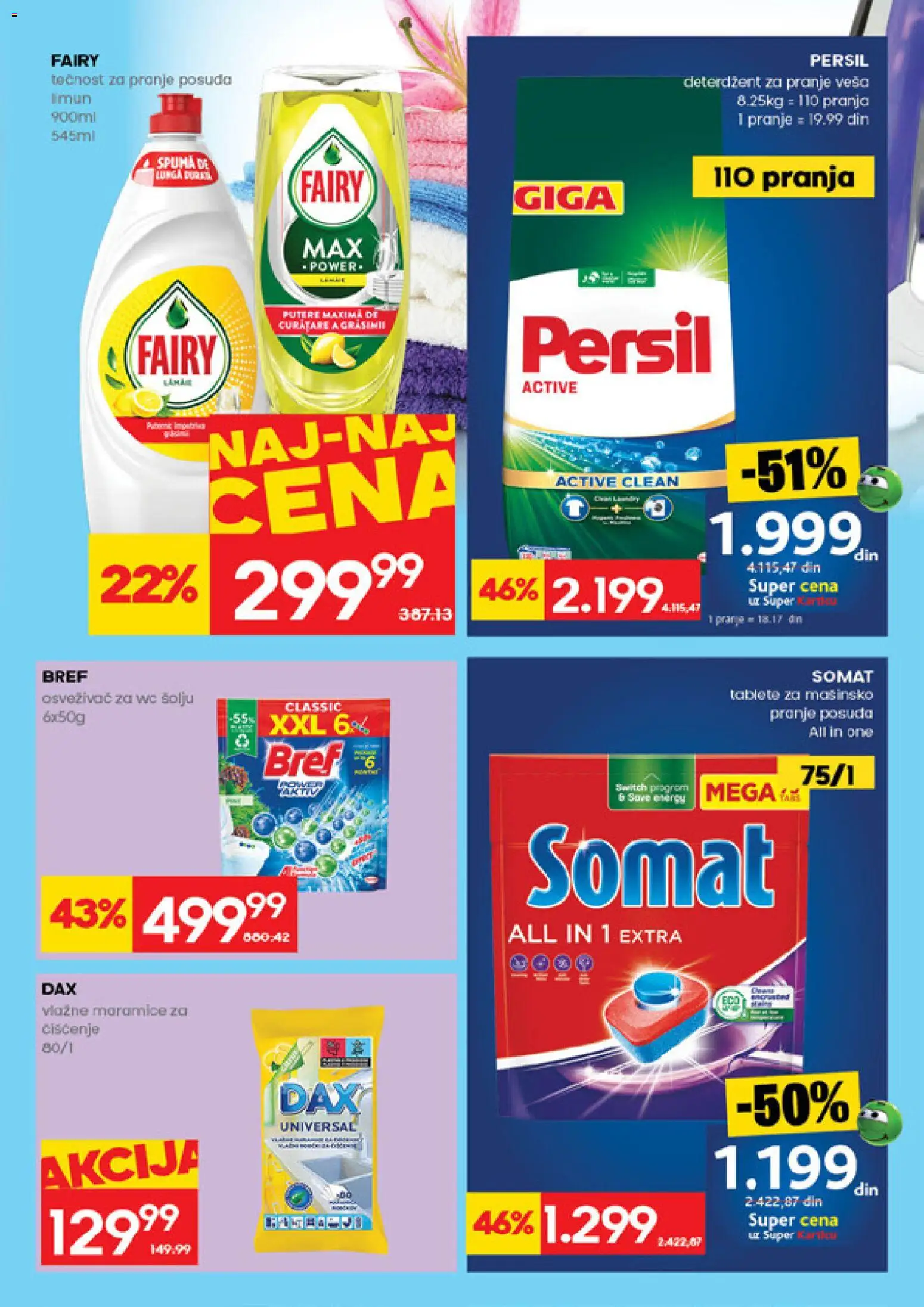 Idea katalog - važi od 19.03.2026 | Strana: 29 | Proizvode: Deterdžent, Somat, Osveživač za wc šolju, Vlažne maramice