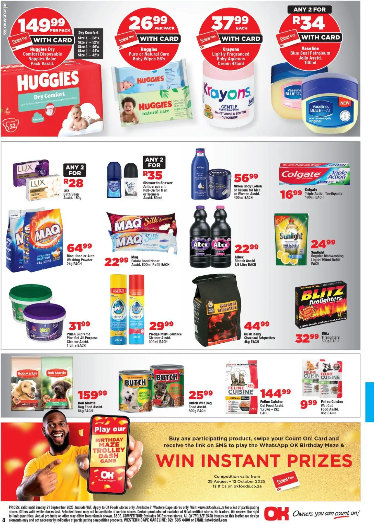 New OK Foods catalogue – valid from 10.09.2025 | Page: 8 | Products: Beef, Soap, Toothpaste, Nappies