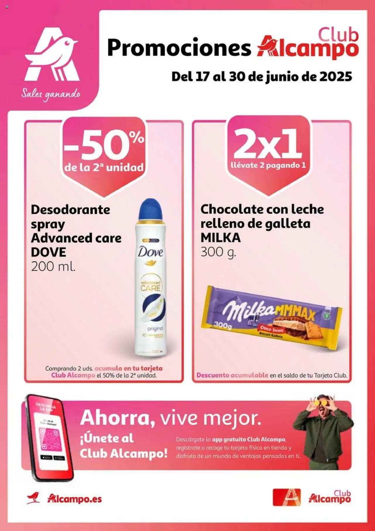 Alcampo -  Club Nacional  │ válido desde el 17.06.2025 | Página: 1 | Productos: Desodorante, Leche, Chocolate, Chocolate con leche