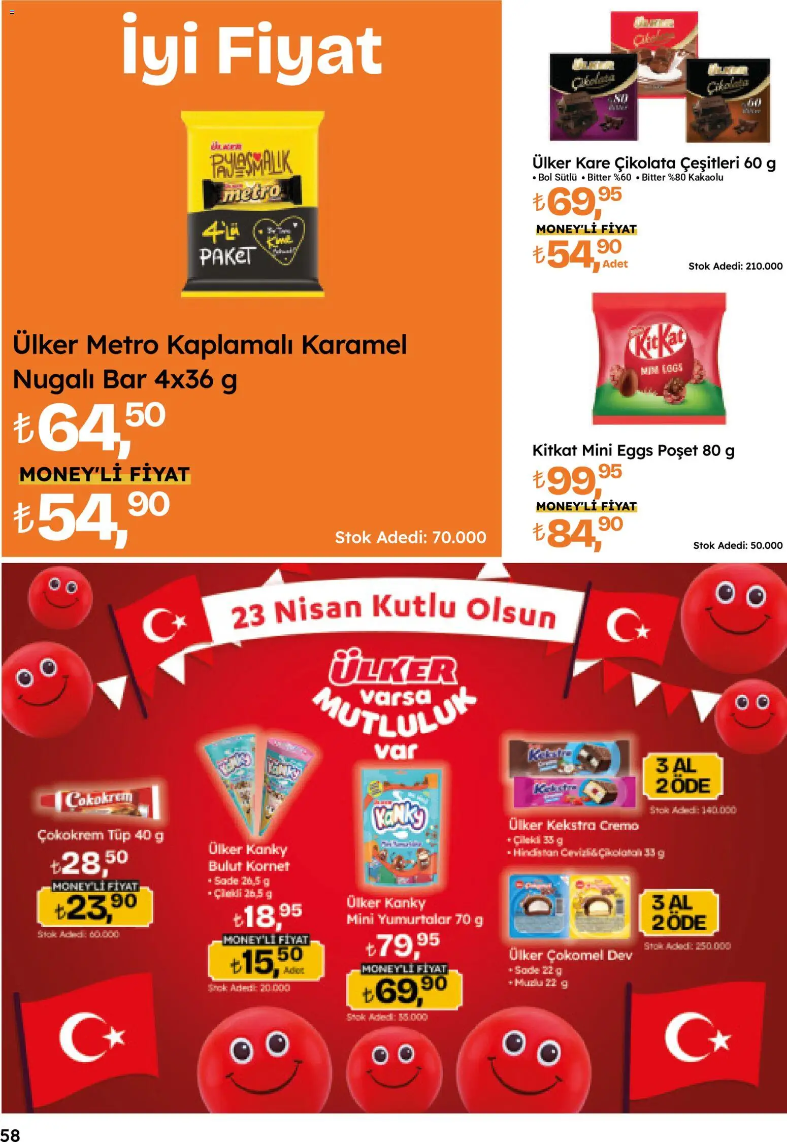 Migros Katalog - Migroskop - 16.04.2026 tarihinden itibaren geçerlidir | Sayfa: 58 | Ürünler: Çikolata, Yumurtalar