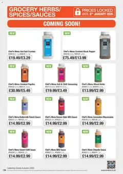 Preview of Booker Wholesale - Autumn News valid from 07.10.2025 | Page: 134 | Products: Sauce, Chilli, Mayonnaise, Sea salt