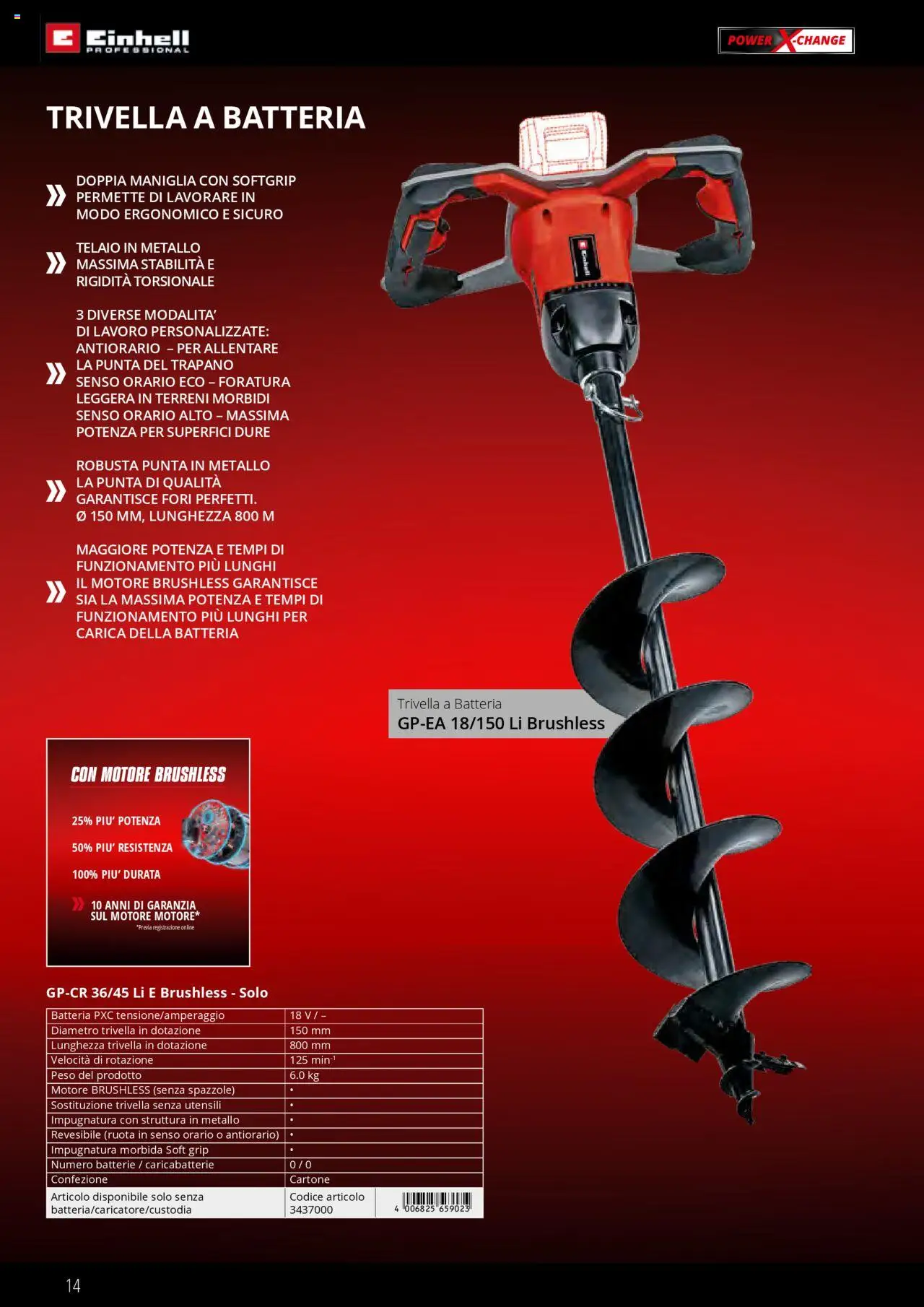 Volantino Einhell del 01.02.2025 | Pagina: 14 | Prodotti: Trapano, Batteria, Batterie, Caricabatterie