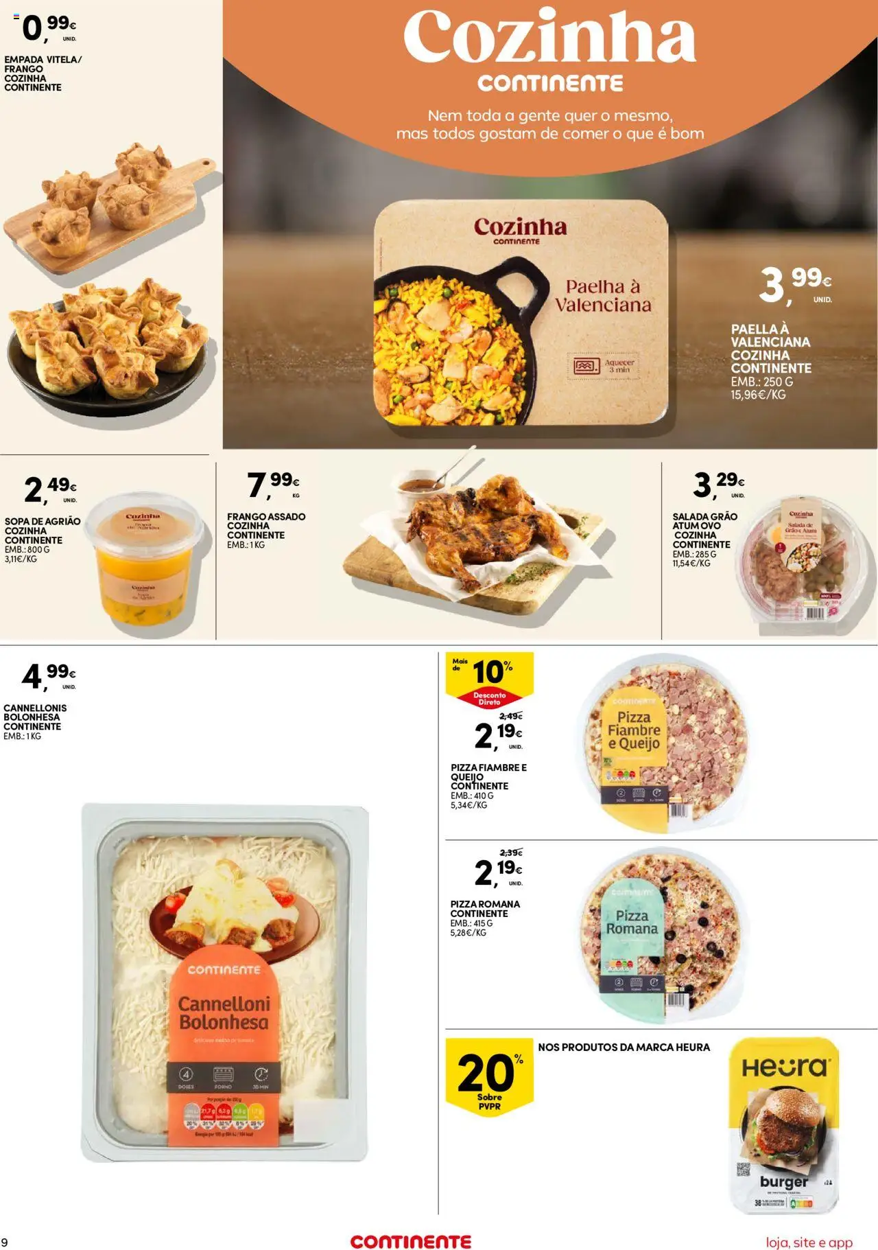 Continente Semanal Continente Bom Dia │ válido de 12.08.2025 | Página: 9 | Produtos: Atum, Frango, Sopa, Salada