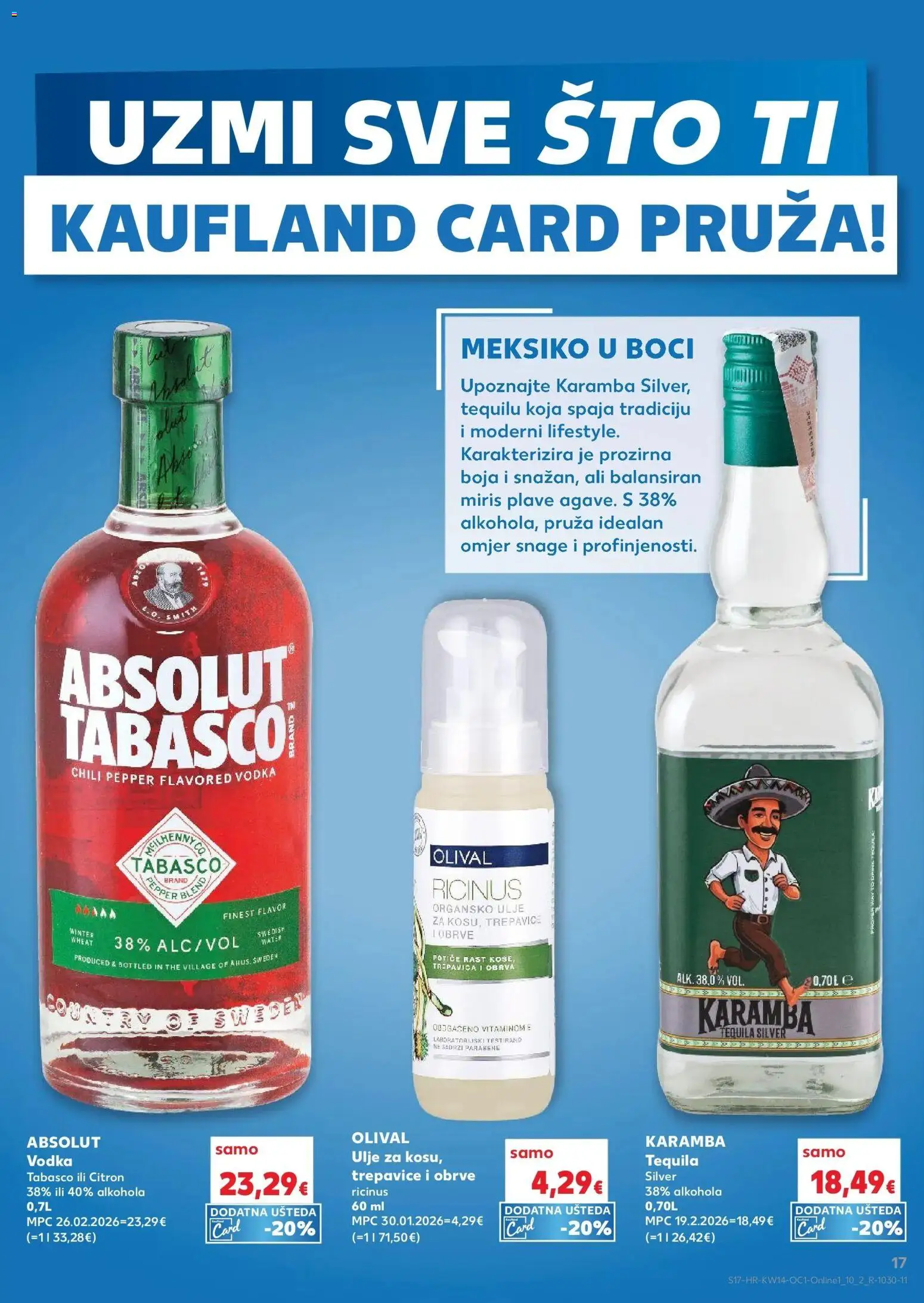 Kaufland katalog | vrijedi od 01.04.2026 | Stranica: 17 | Proizvodi: Miris, Ulje, Vodka