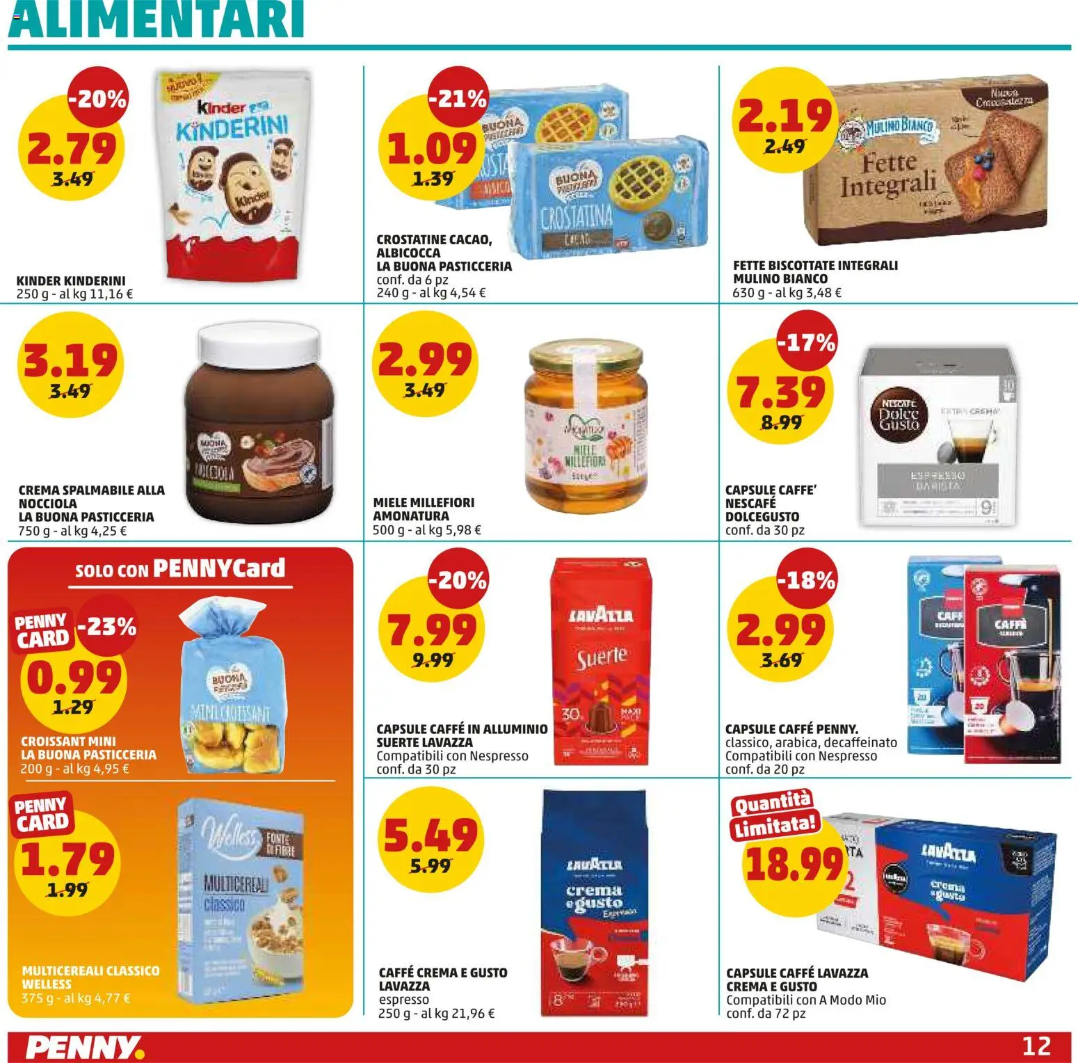 Volantino PENNY del 26.02.2026 | Pagina: 12 | Prodotti: Crostatine, Croissant, Alluminio, Lavazza