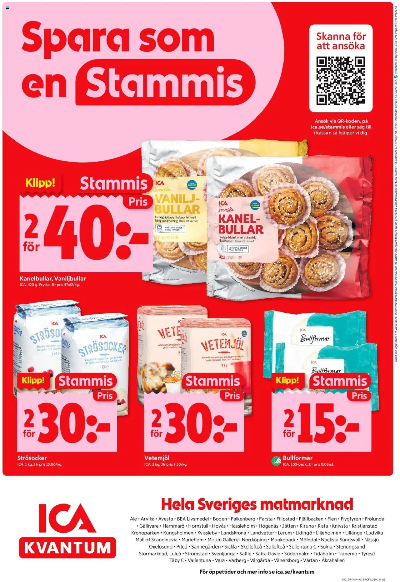 ICA Kvantum reklamblad aktuell från 29.09.2025 | Sida: 10 | Produkter: Strösocker, Såg, Kanel