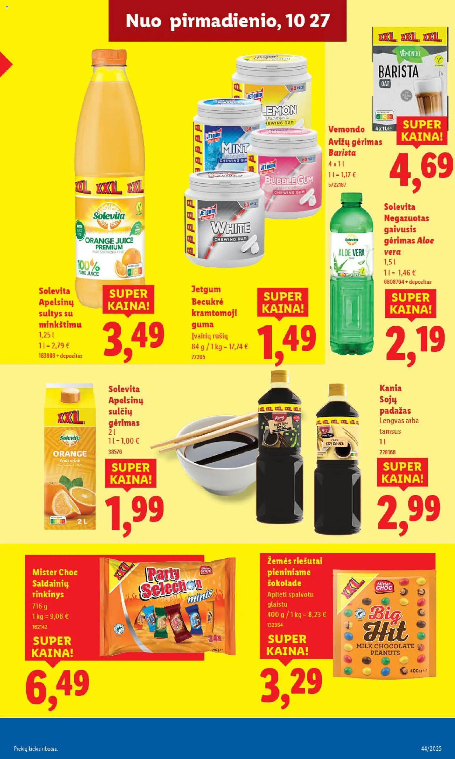 LIDL akcijos nuo 27.10.2025 | Puslapis: 23 | Prekių: Riešutai, Sultys, Padažas