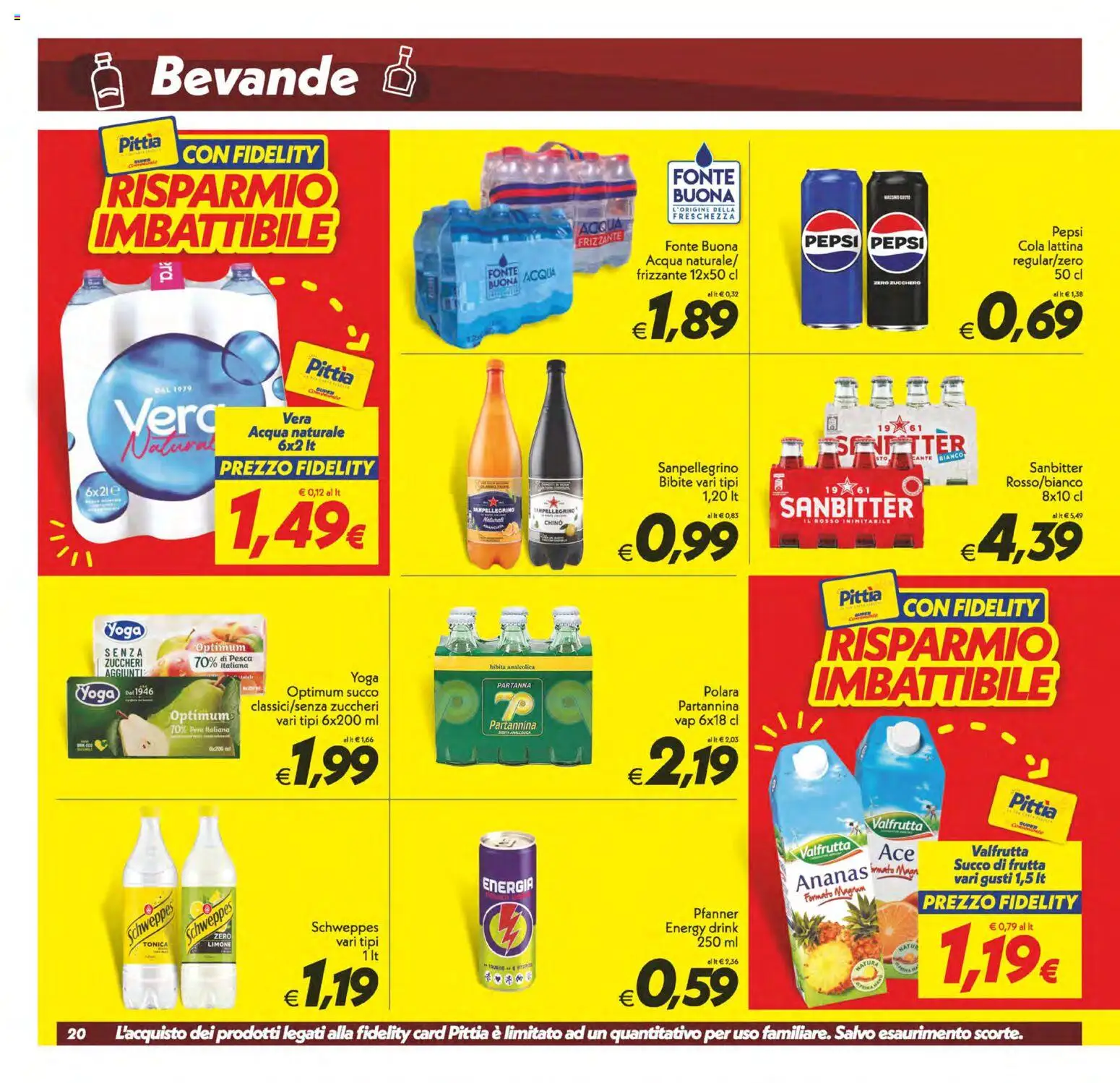 Volantino SuperConveniente del 03.02.2026 | Pagina: 20 | Prodotti: Succo, Acqua, Zucchero, Acqua naturale