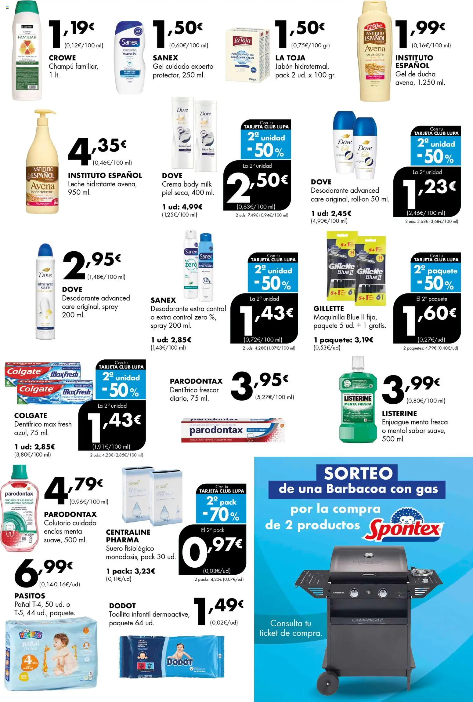Lupa Supermercados folleto │ válido desde el 23.04.2026 | Página: 16 | Productos: Champú, Jabón, Desodorante, Leche