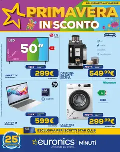 Anteprima del volantino Euronics volantino Primavera in sconto valido a partire dal 19.03.2026