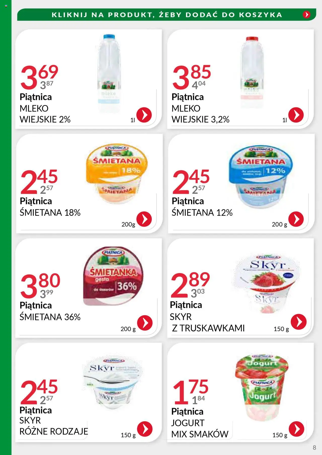 Eurocash Gazetka - Handlowa MR Południowy-Wschód od 29.09.2025 | Strona: 8 | Produkty: Pesto, Jogurt, Śmietana, Skyr