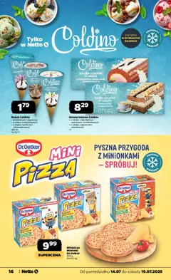 Netto gazetka - Spożywcza od 14.07.2025 | Strona: 16 | Produkty: Rolada, Pizza, Pomidory, Lody