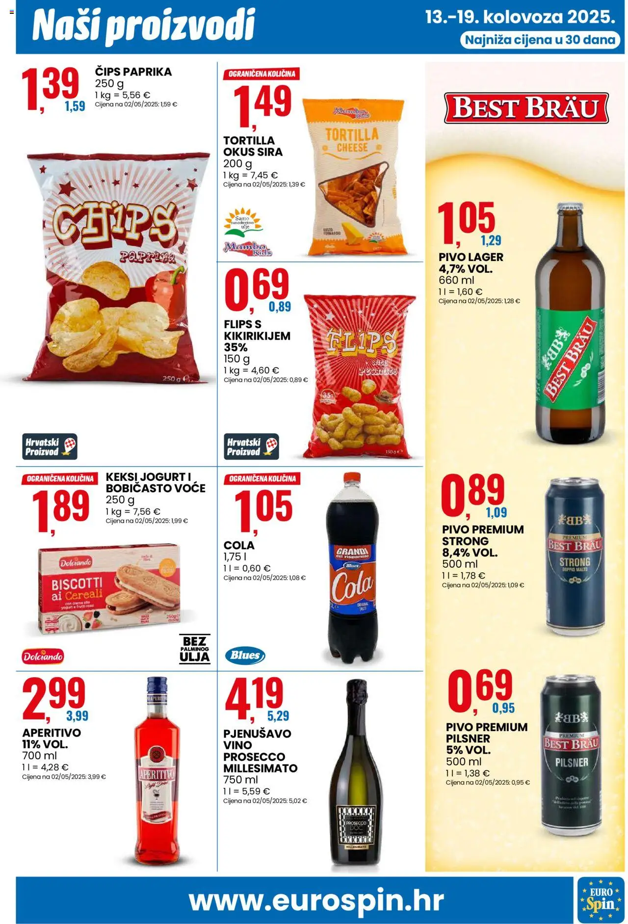 Eurospin katalog | vrijedi od 13.08.2025 | Stranica: 11 | Proizvodi: Vino, Pivo, Keks, Voće