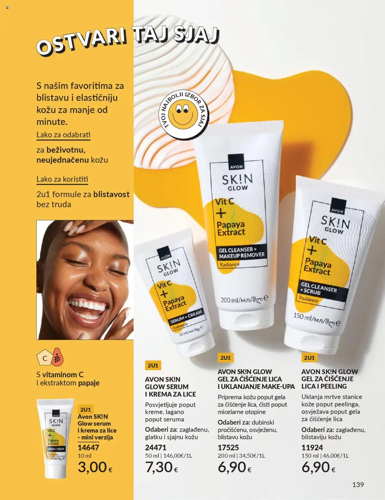 Avon katalog | vrijedi od 30.09.2025 | Stranica: 139 | Proizvodi: Gel za čišćenje lica, Krema za lice, Krema