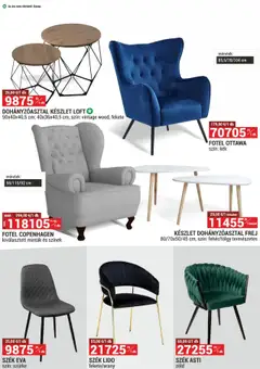Merkury Market Akciós újság - amely érvényes a következő dátumtól: 01.10.2025 | Oldal: 24 | Termékek: Fotel, Szék, Dohányzóasztal