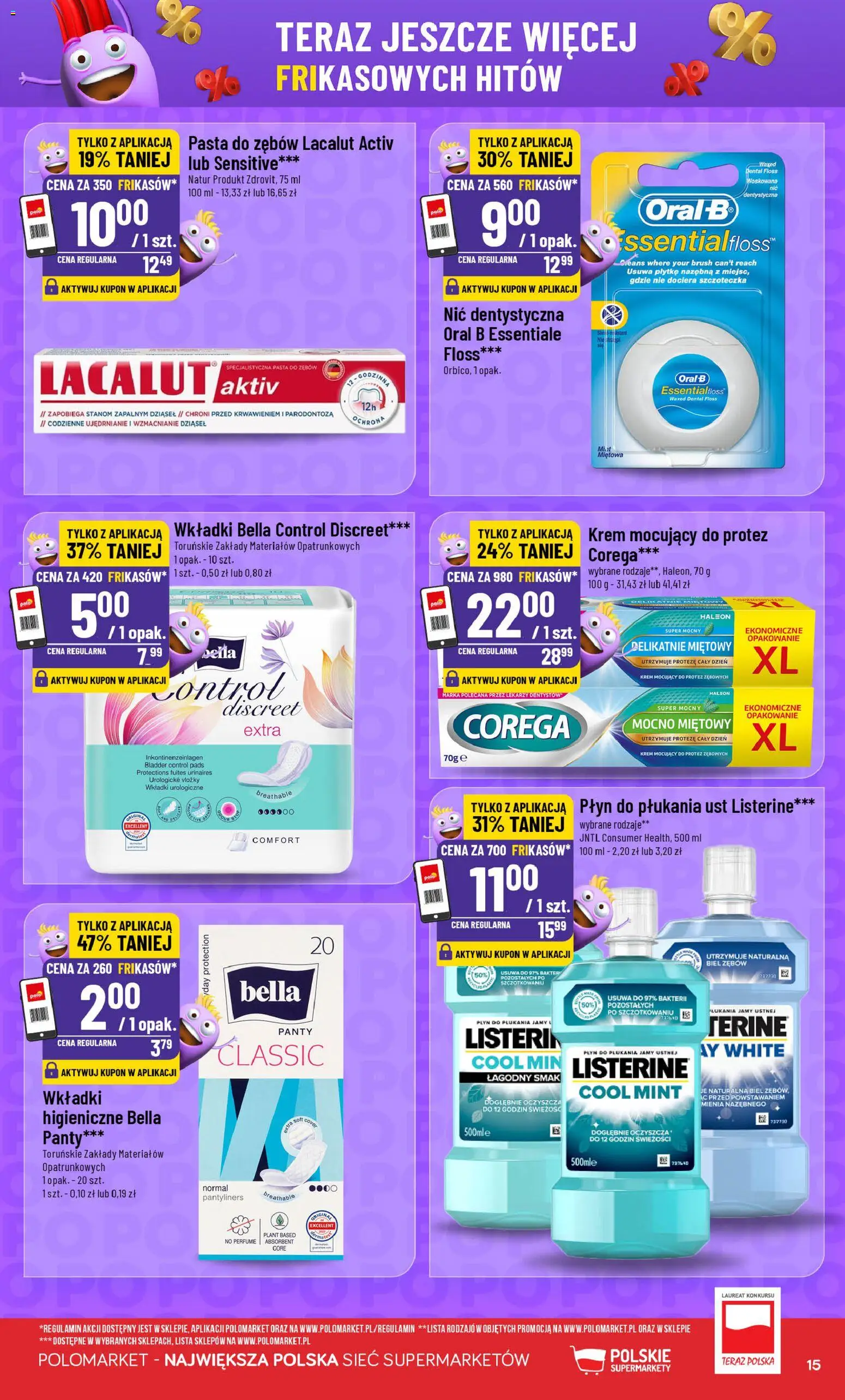 POLOmarket Gazetka - Frikasowe Hity od 27.12.2025 | Strona: 15 | Produkty: Lacalut, Pasta do zębów, Płyn do płukania ust, Płyn do płukania jamy ustnej