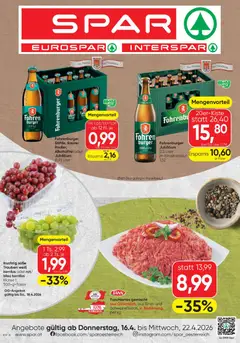 Spar - Flugblatt ab 16.04.2026 gültig
