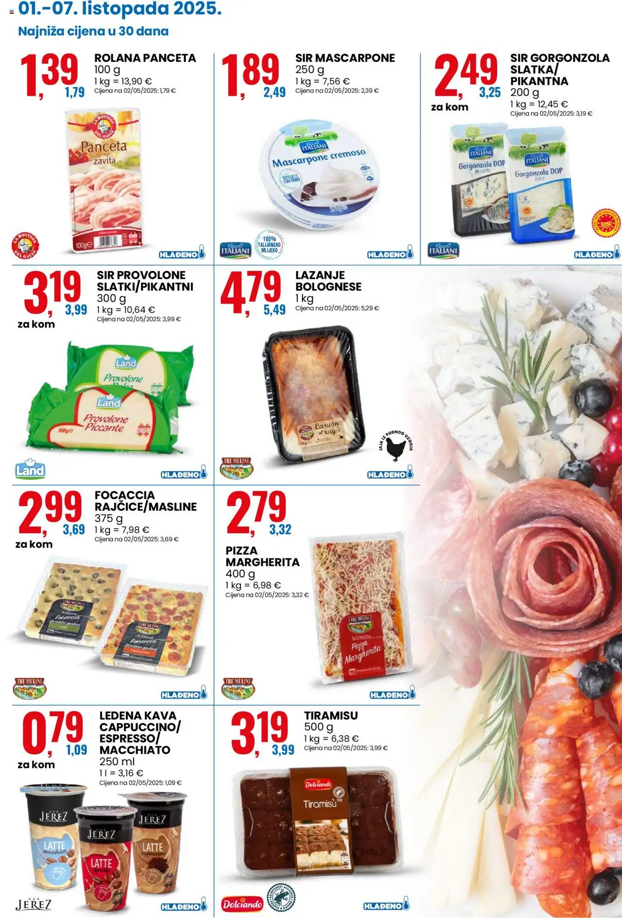 Eurospin katalog | vrijedi od 01.10.2025 | Stranica: 5 | Proizvodi: Mlijeko, Sir, Kava, Pizza