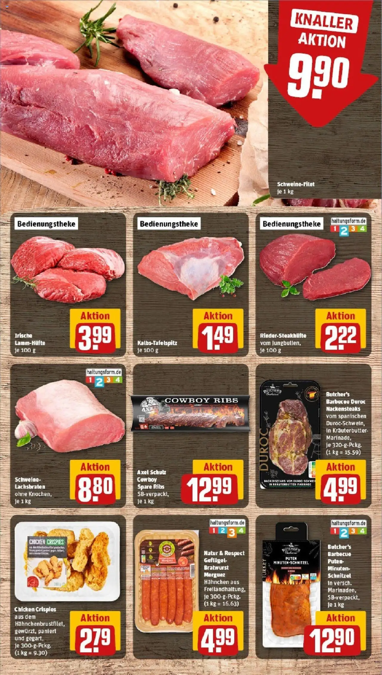 Rewe prospekt Habichtswald/Ehlen	 - gültig ab dem 25.05.2025 | Seite: 8 | Produkte: Nackensteaks, Bratwurst, Schnitzel, Steak