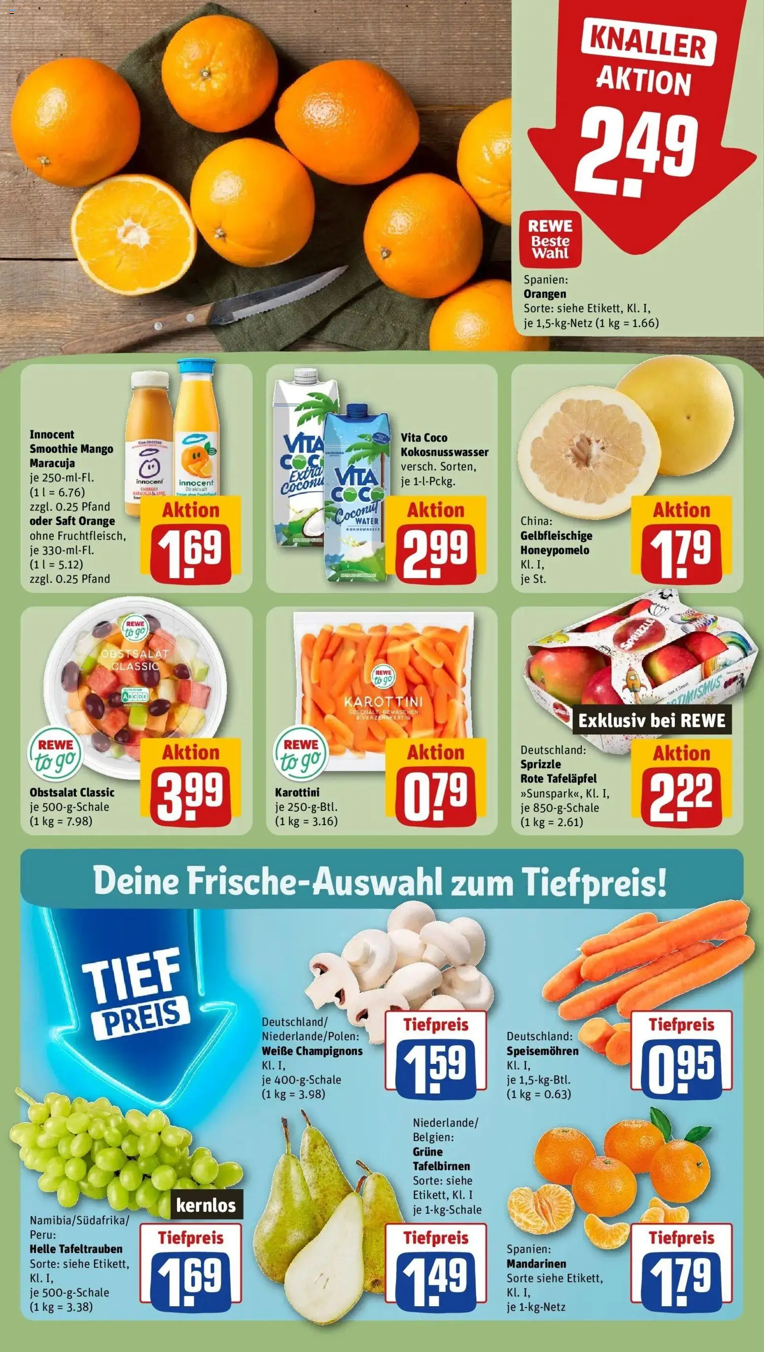 Rewe prospekt Straubing	 – gültig ab 16.02.2026 | Seite: 10 | Produkte: Mandarinen, Orangen, Champignons, Mango