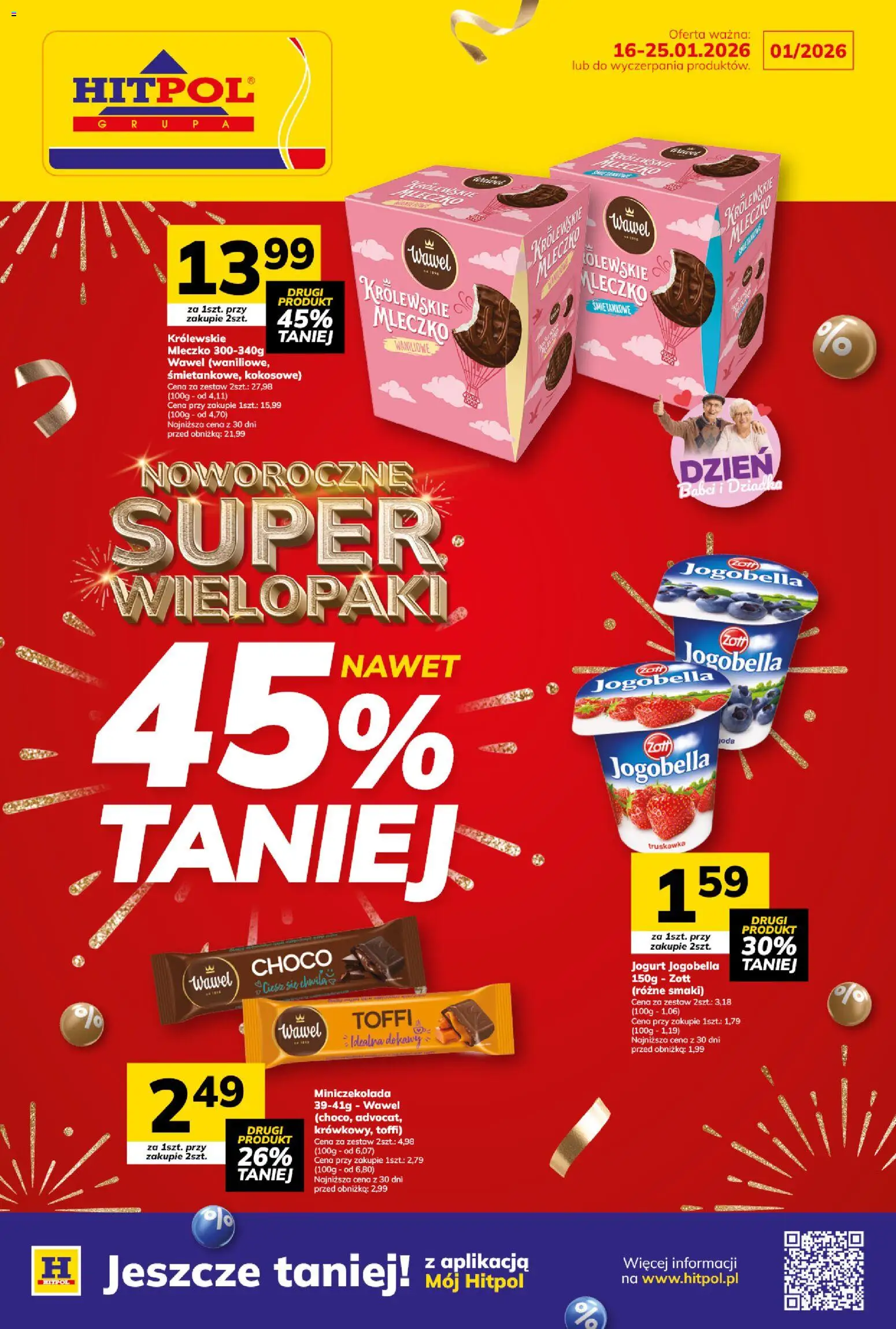 Hitpol Gazetka od 16.01.2026 | Strona: 1 | Produkty: Jogurt