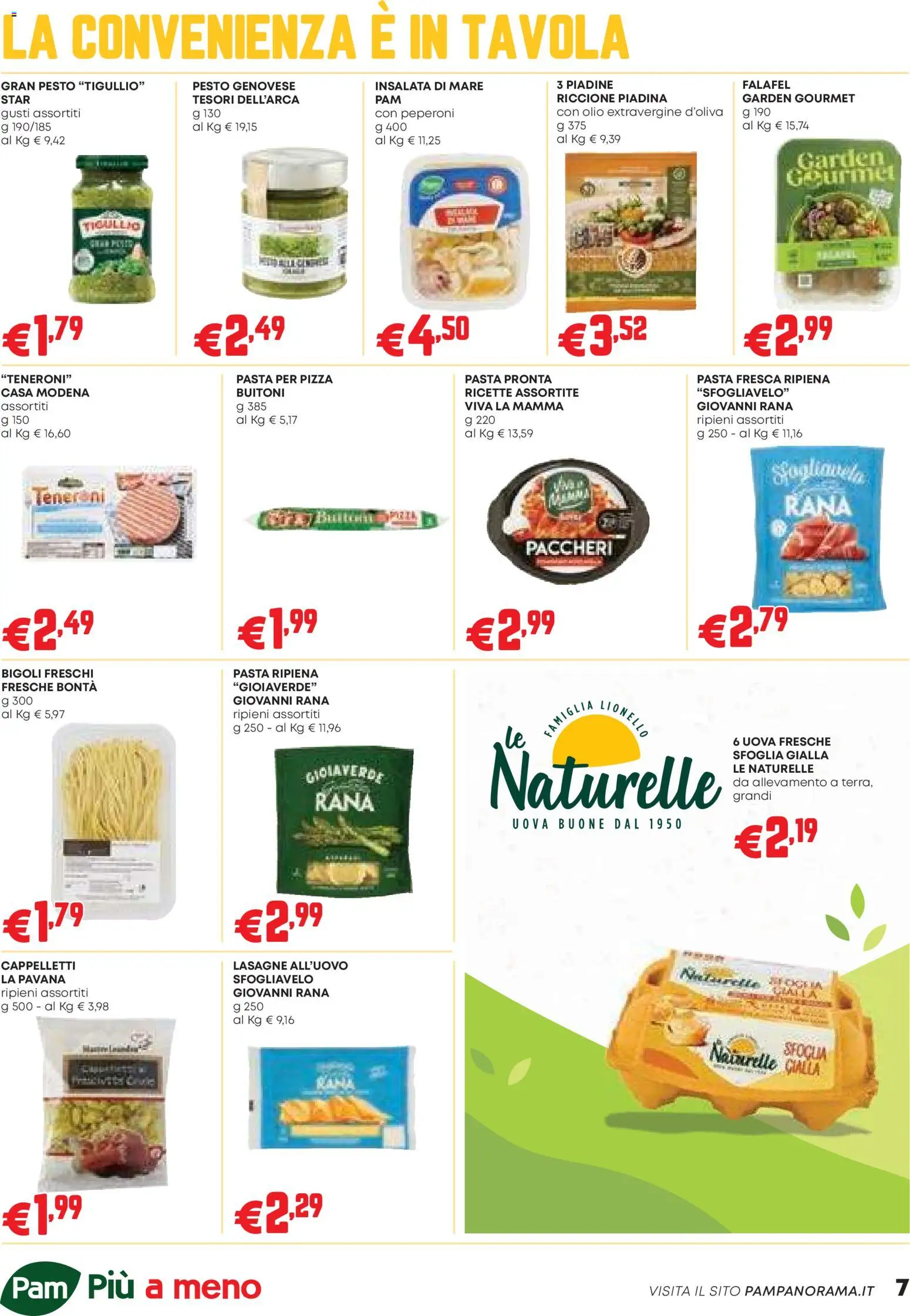 Volantino PAM del 26.02.2026 | Pagina: 7 | Prodotti: Pizza, Olio, Pasta, Pesto