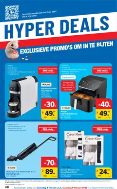 Carrefour folder week 6 - Voorbeeld van een folder van Carrefour, geldig van 04.02.2026 | Pagina: 48 | Producten: Boxers, Stofzuiger, Batterij