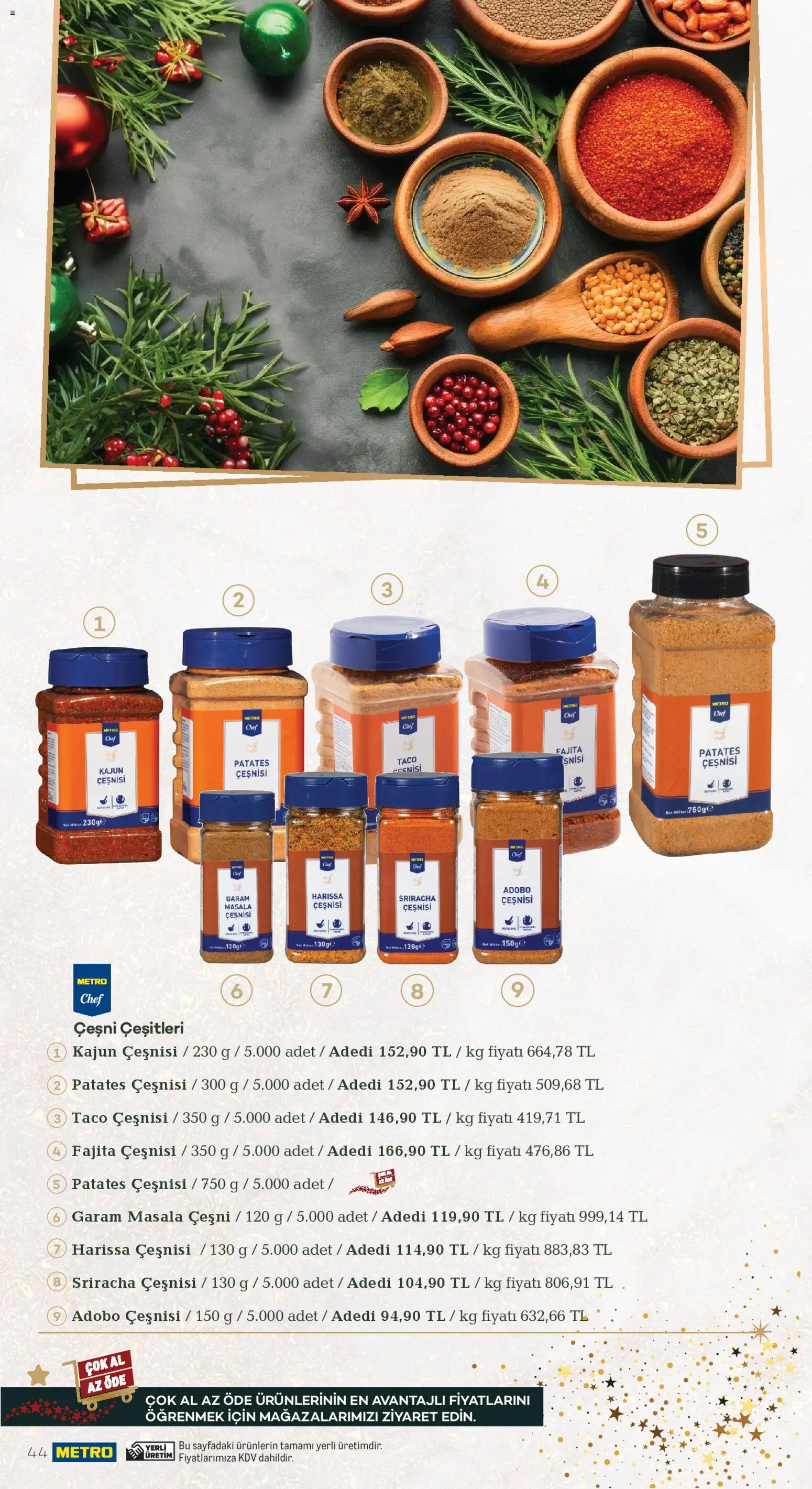 Metro - Yılbaşı Sofra Kataloğu - 01.12.2025 tarihinden itibaren geçerlidir | Sayfa: 44 | Ürünler: Patates