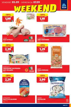 Volantino Aldi del 01.09.2025 | Pagina: 31 | Prodotti: Prosciutto Cotto, Prosciutto, Vassoio, Hamburger