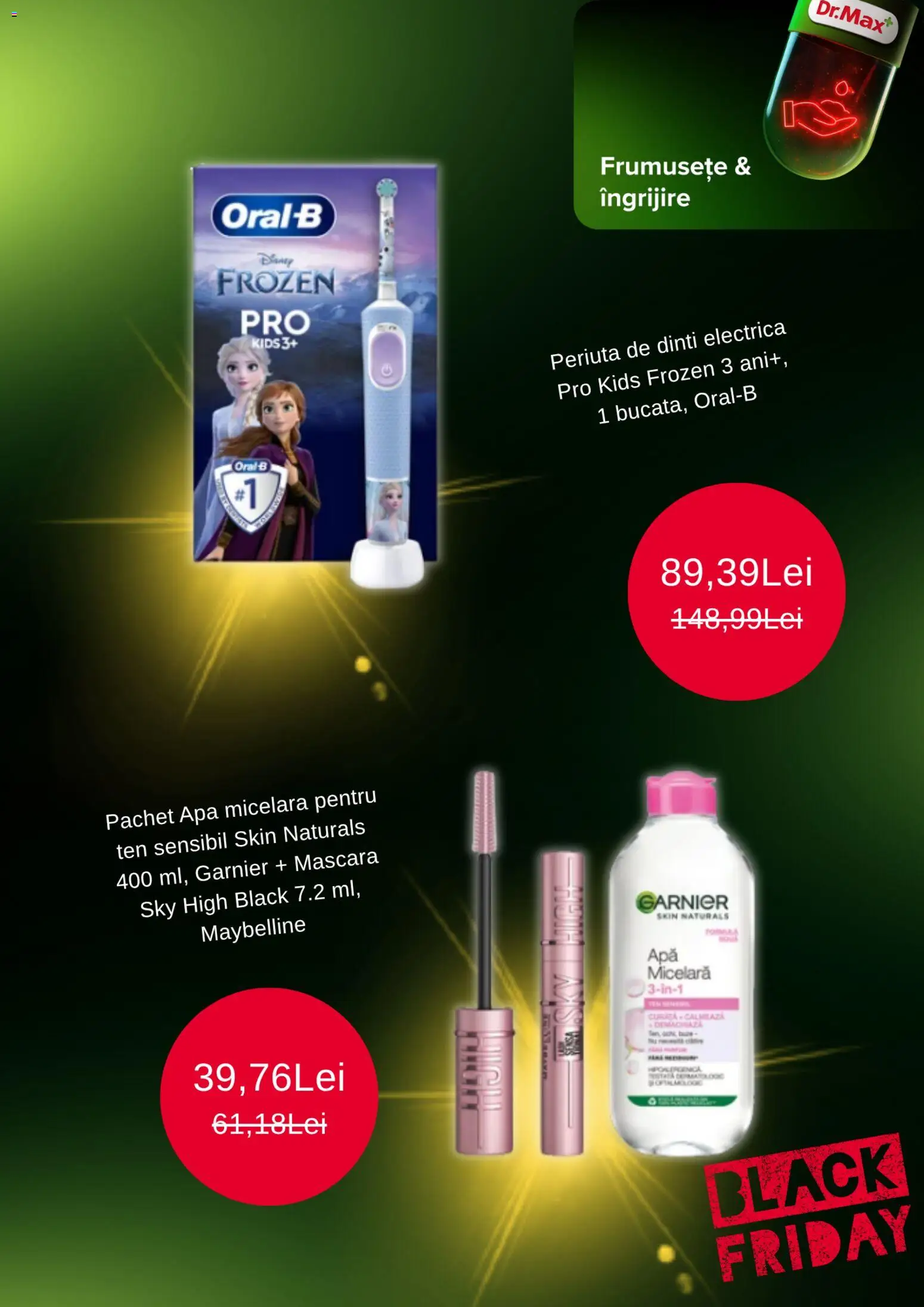 Noul catalog Dr.Max – valabil de la 07.11.2025 | Pagină: 7 | Produse: Periuță De Dinți Electrică, Mascara, Apă micelară, Apă