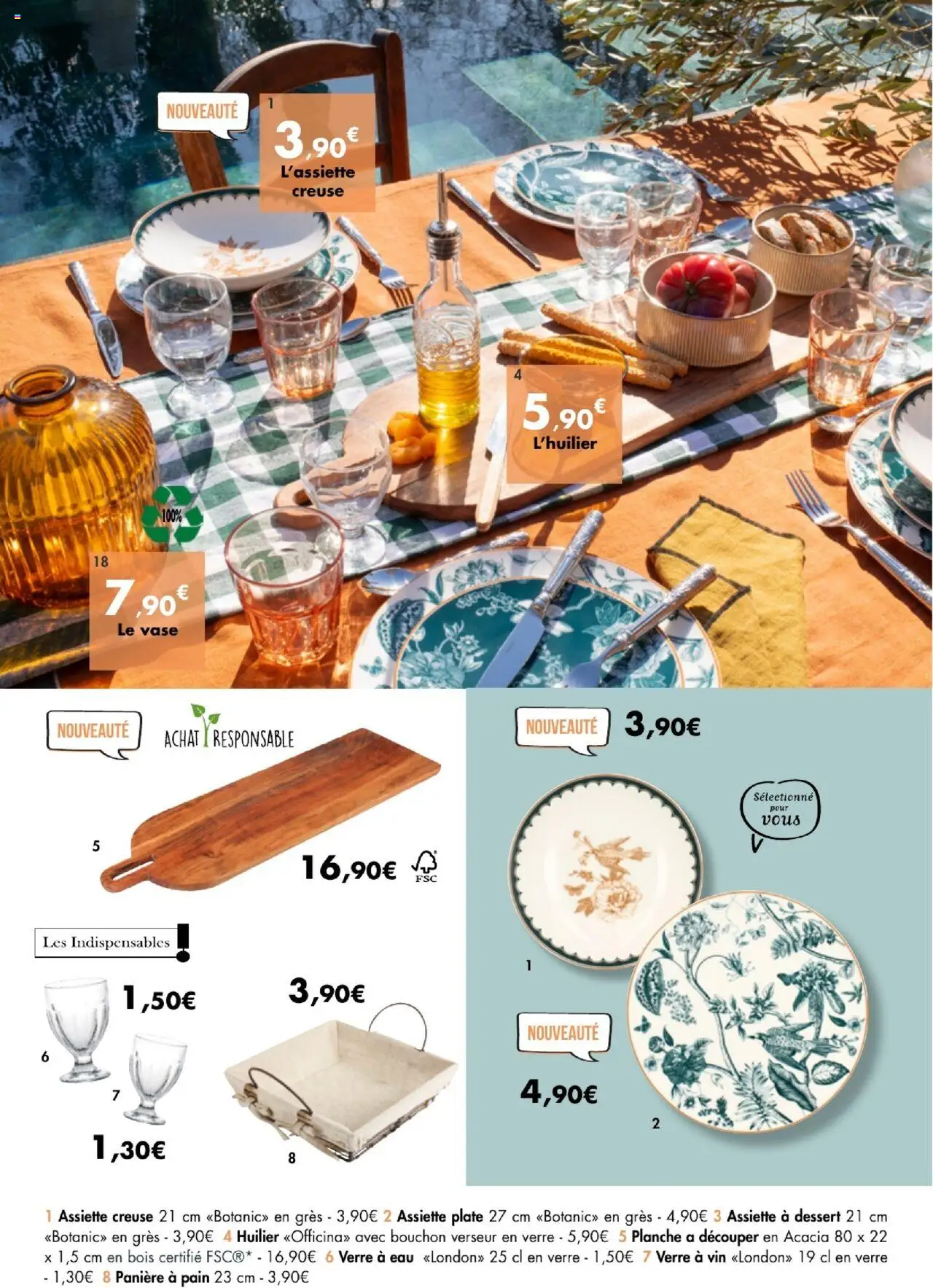  | Page: 4 | Produits: Planche à découper, Vase, Pain, Vin