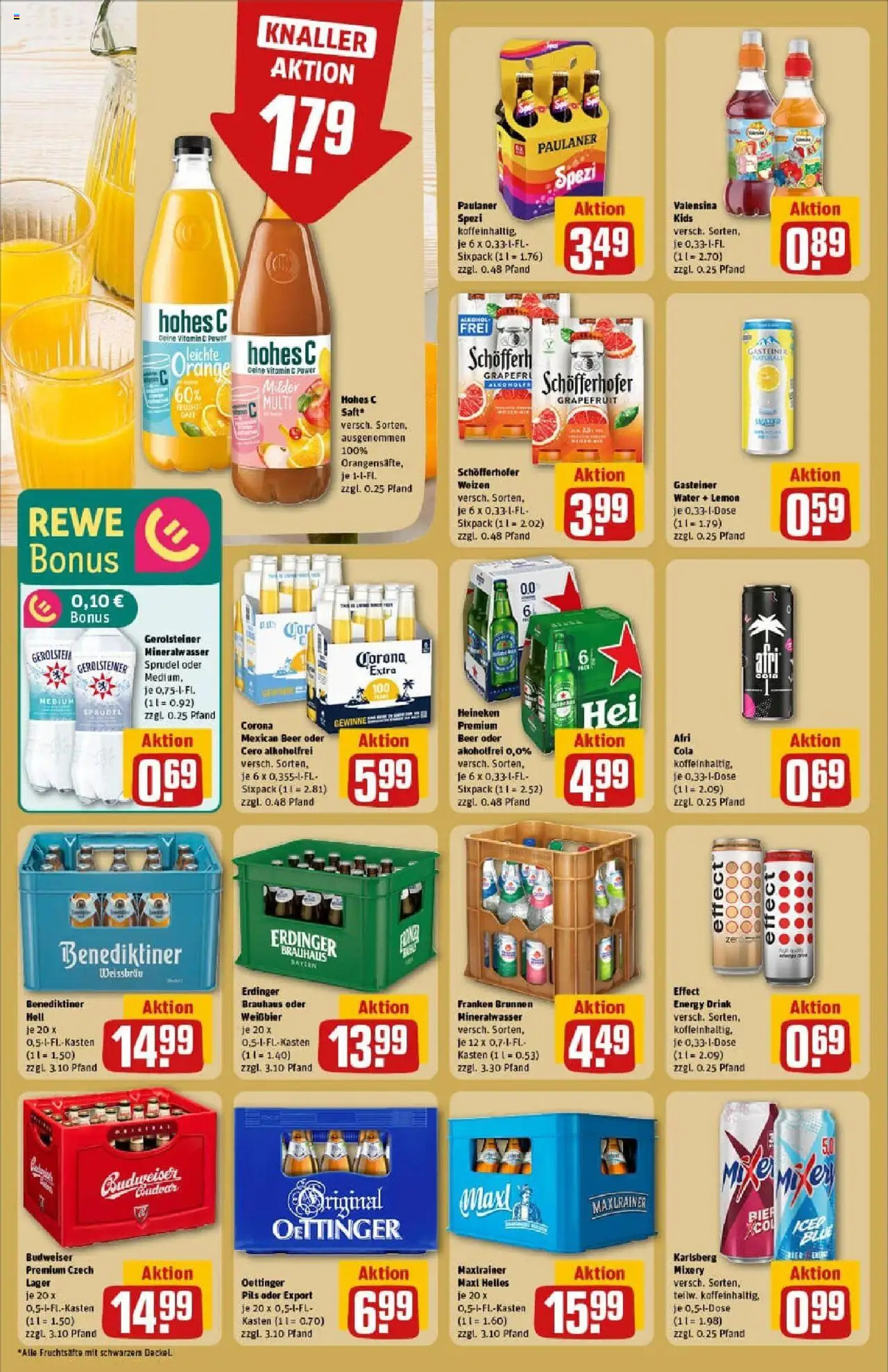 Rewe prospekt Traunreut	 - gültig ab dem 06.07.2025 | Seite: 18 | Produkte: Energy, Paulaner spezi, Pils, Gerolsteiner