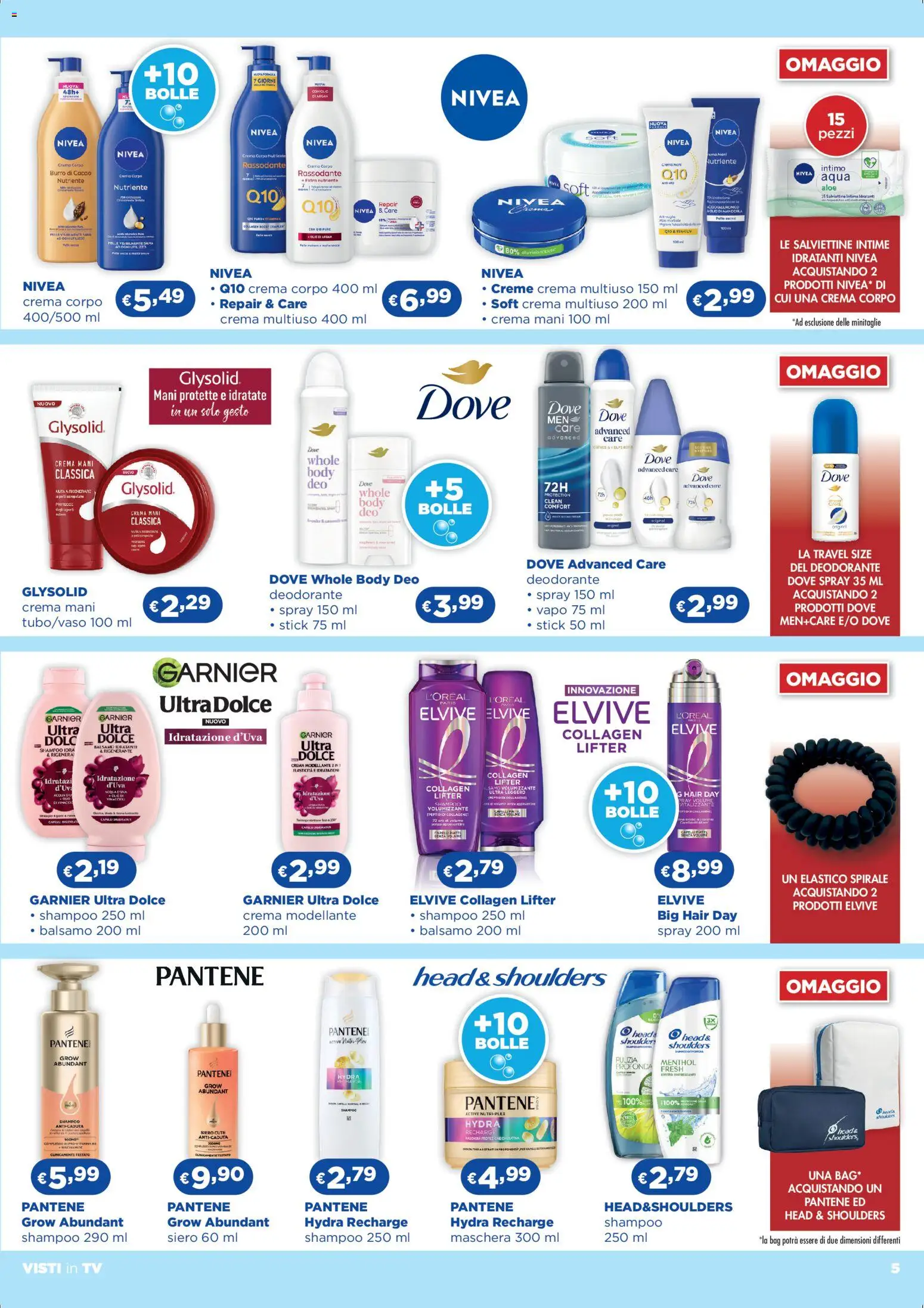 Volantino Acqua e Sapone del 29.04.2026 | Pagina: 5 | Prodotti: Shampoo, Balsamo, Maschera, Acqua