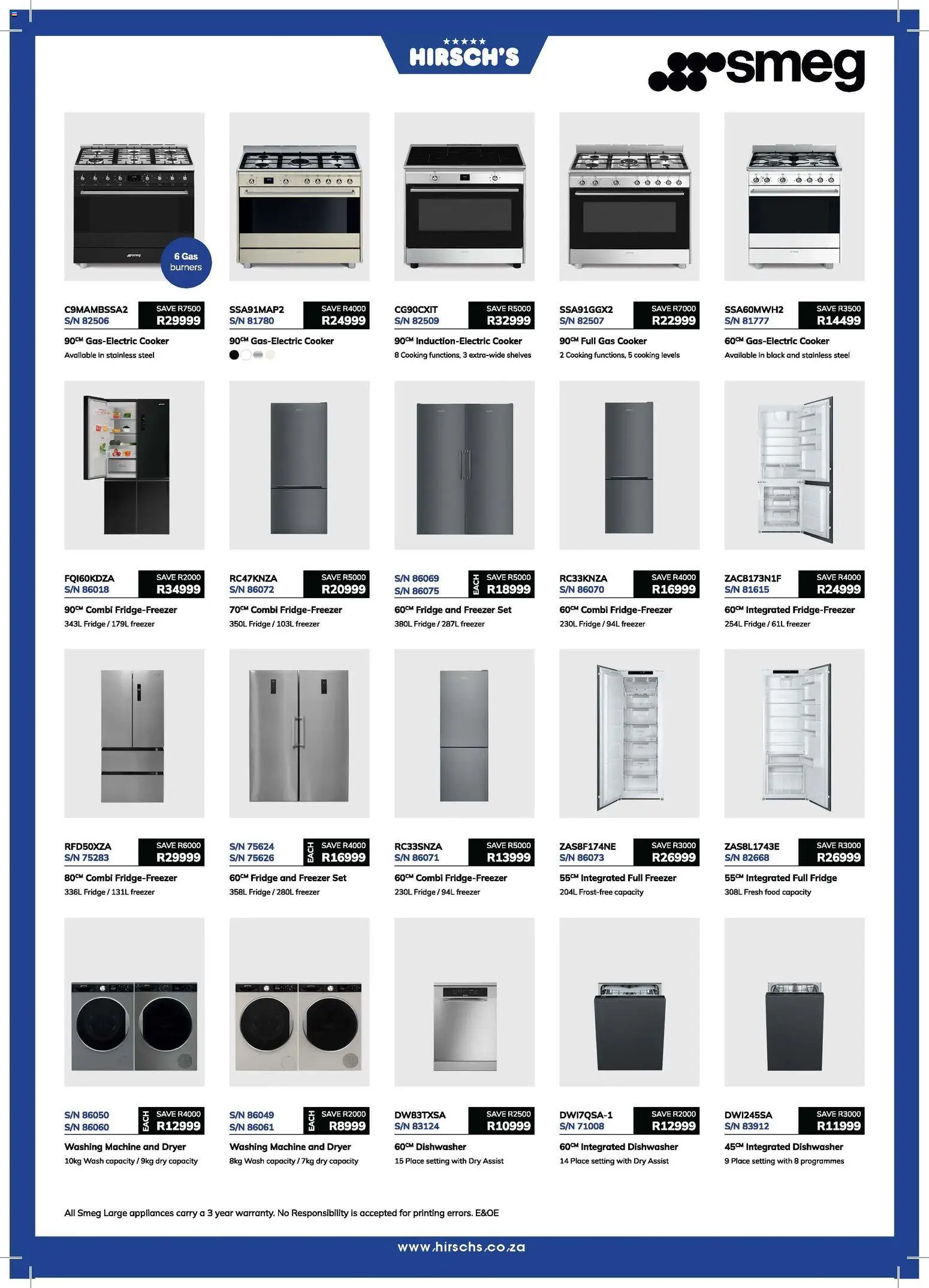 New Hirsch's catalogue – valid from 17.02.2026 | Page: 15 | Products: Freezer, Dryer, Dishwasher, Fridge