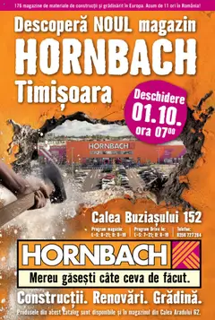 Ofertele Hornbach valabile de la 01.10.2025